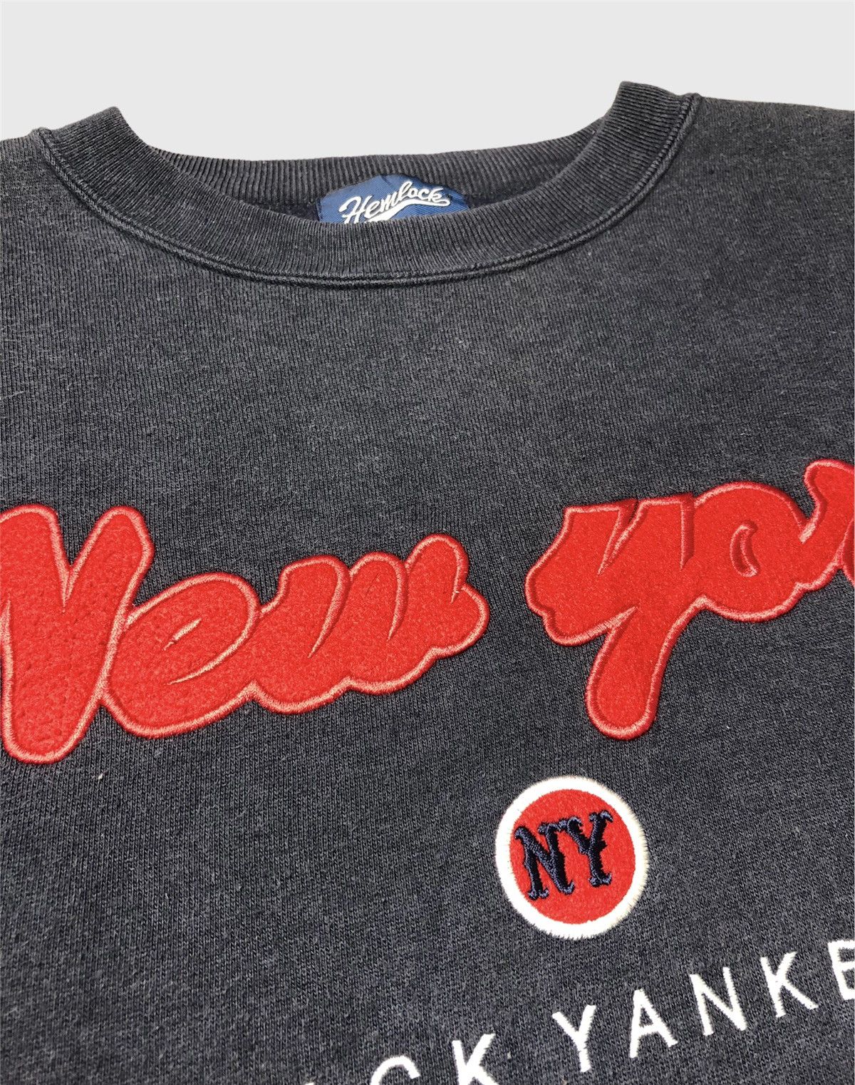 Authentic Negro Leagues × New York Yankees × Vintage Vintage Black New York Yankees Embroidery Crewneck Sweatshir Size US M / EU 48-50 / 2 - 6 Thumbnail