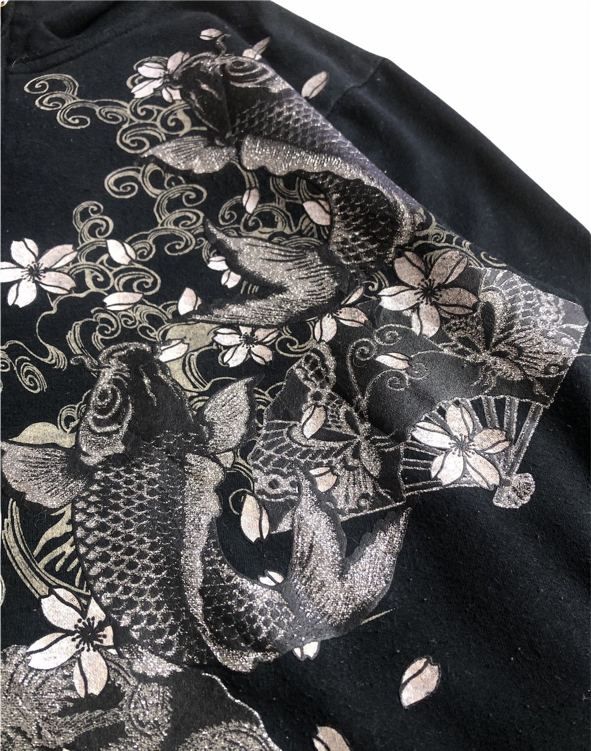 Vintage 🔥RARE🔥 Sukajan Koi Embroidery Sweater Size US M / EU 48-50 / 2 - 6 Thumbnail
