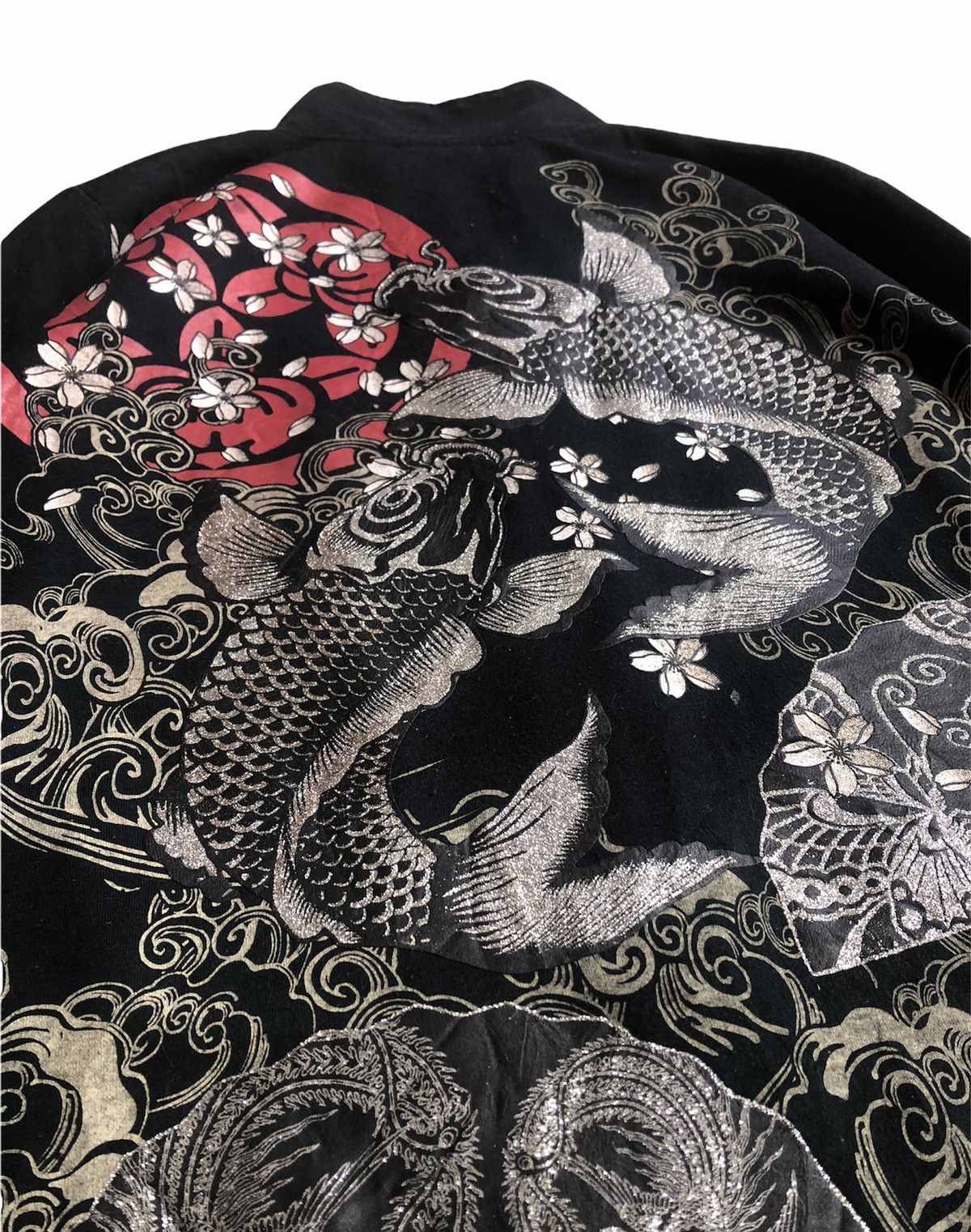 Vintage 🔥RARE🔥 Sukajan Koi Embroidery Sweater Size US M / EU 48-50 / 2 - 3 Thumbnail