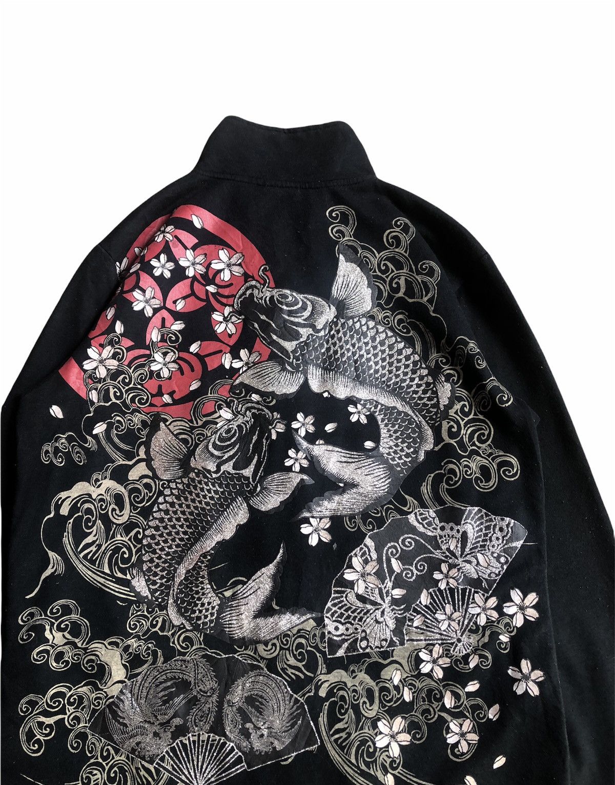 Vintage 🔥RARE🔥 Sukajan Koi Embroidery Sweater Size US M / EU 48-50 / 2 - 2 Thumbnail