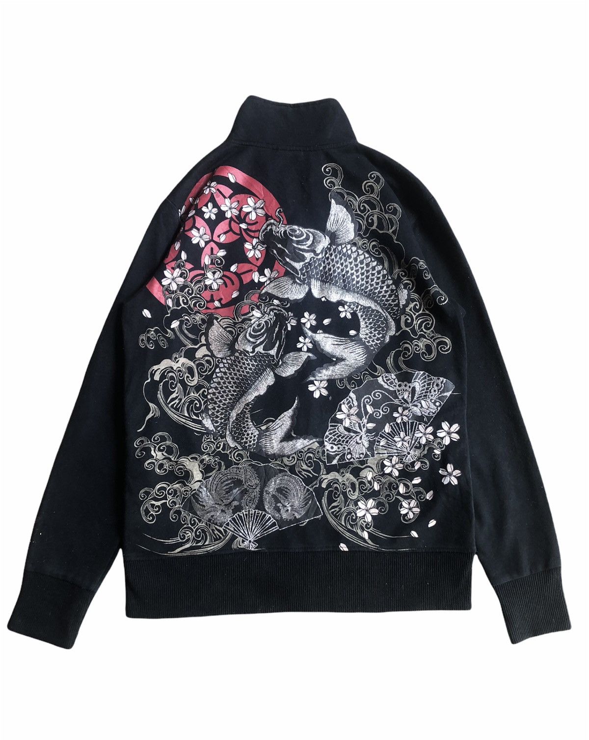 Vintage 🔥RARE🔥 Sukajan Koi Embroidery Sweater Size US M / EU 48-50 / 2 - 1 Thumbnail