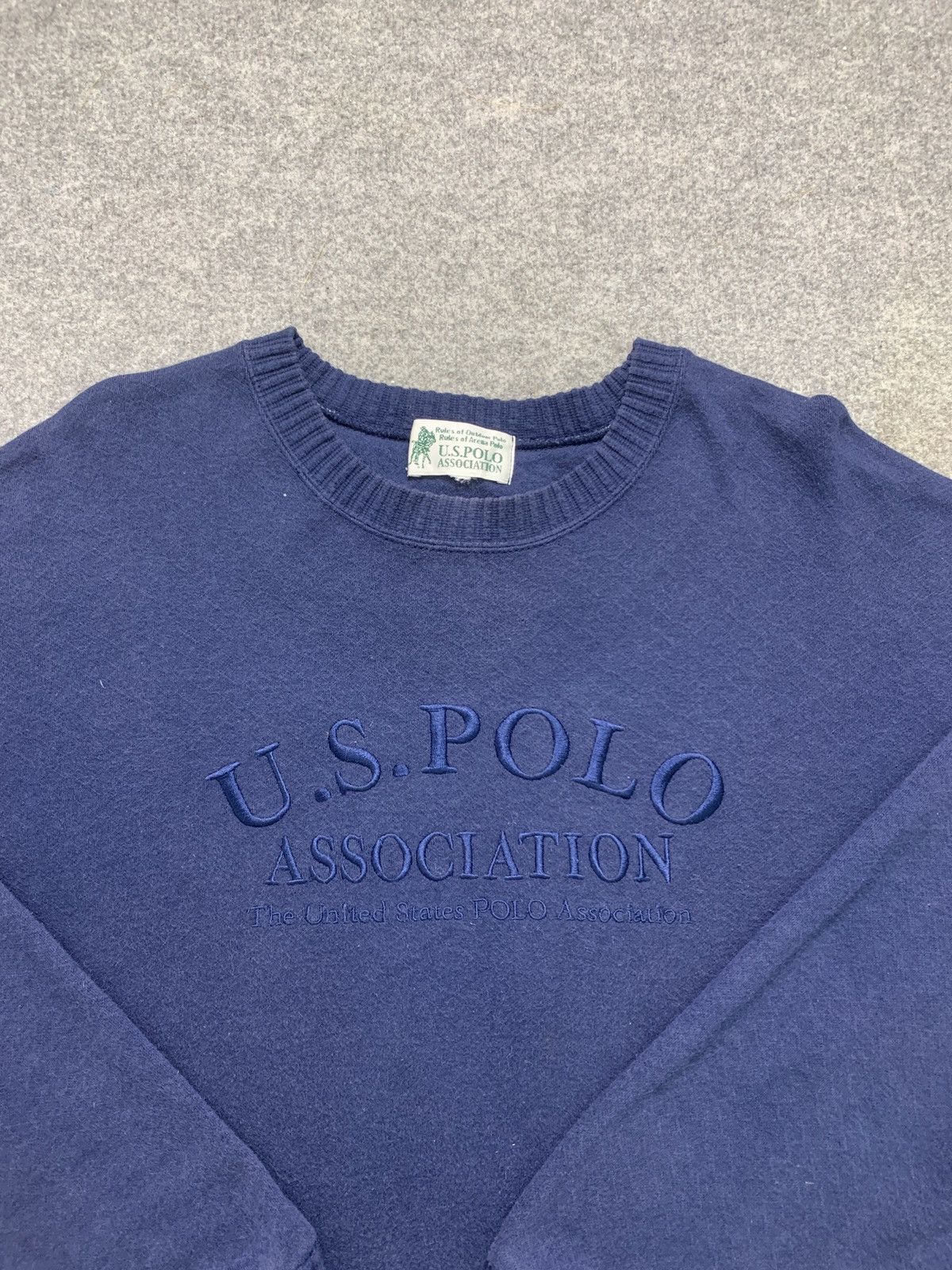 U.S. Polo Assn. × Vintage Vintage US Polo Association Big Logo Embroidered Sweatshirt Size US M / EU 48-50 / 2 - 2 Thumbnail