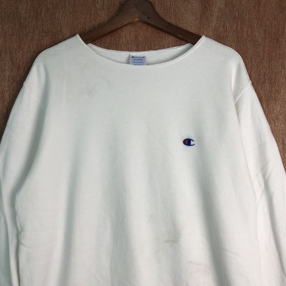 Champion DLL Champion Vintage White Sweatshirt #c170 Size US L / EU 52-54 / 3 - 2 Thumbnail