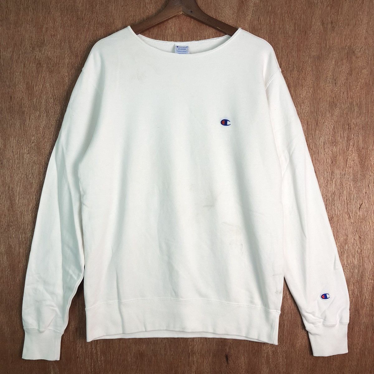Champion DLL Champion Vintage White Sweatshirt #c170 Size US L / EU 52-54 / 3 - 3 Thumbnail