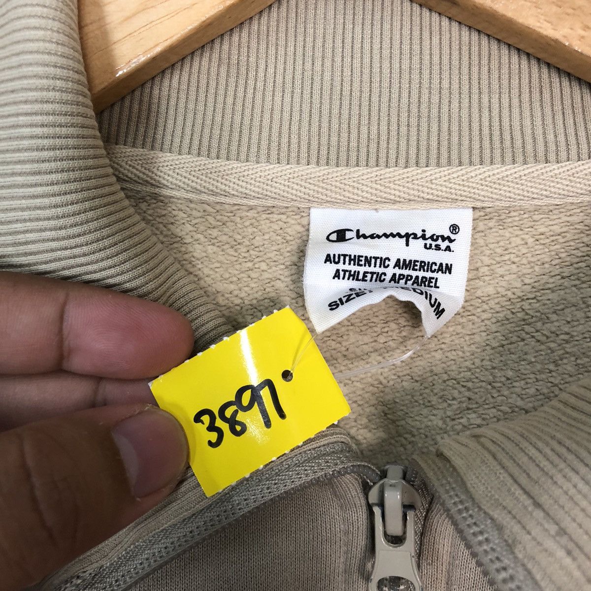 Champion × Vintage Champion Brown Light vintage Sweatshirt #3897 Size US M / EU 48-50 / 2 - 8 Thumbnail
