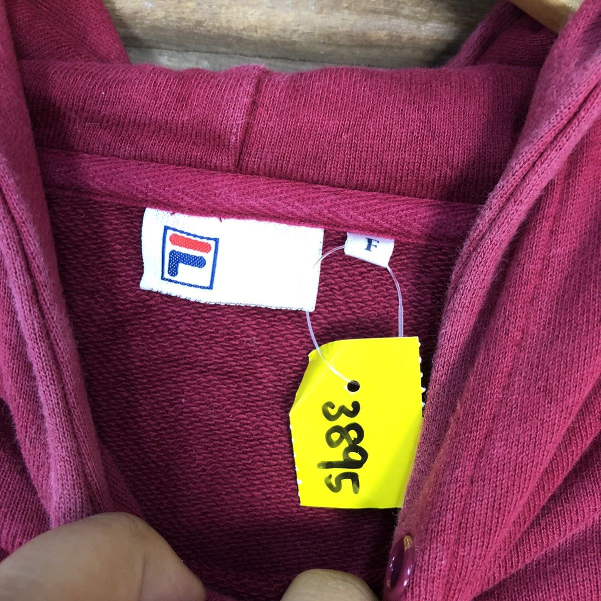 Fila Fila vintage Maroon Hoodie sweatshirt #3895 Size US L / EU 52-54 / 3 - 9 Thumbnail