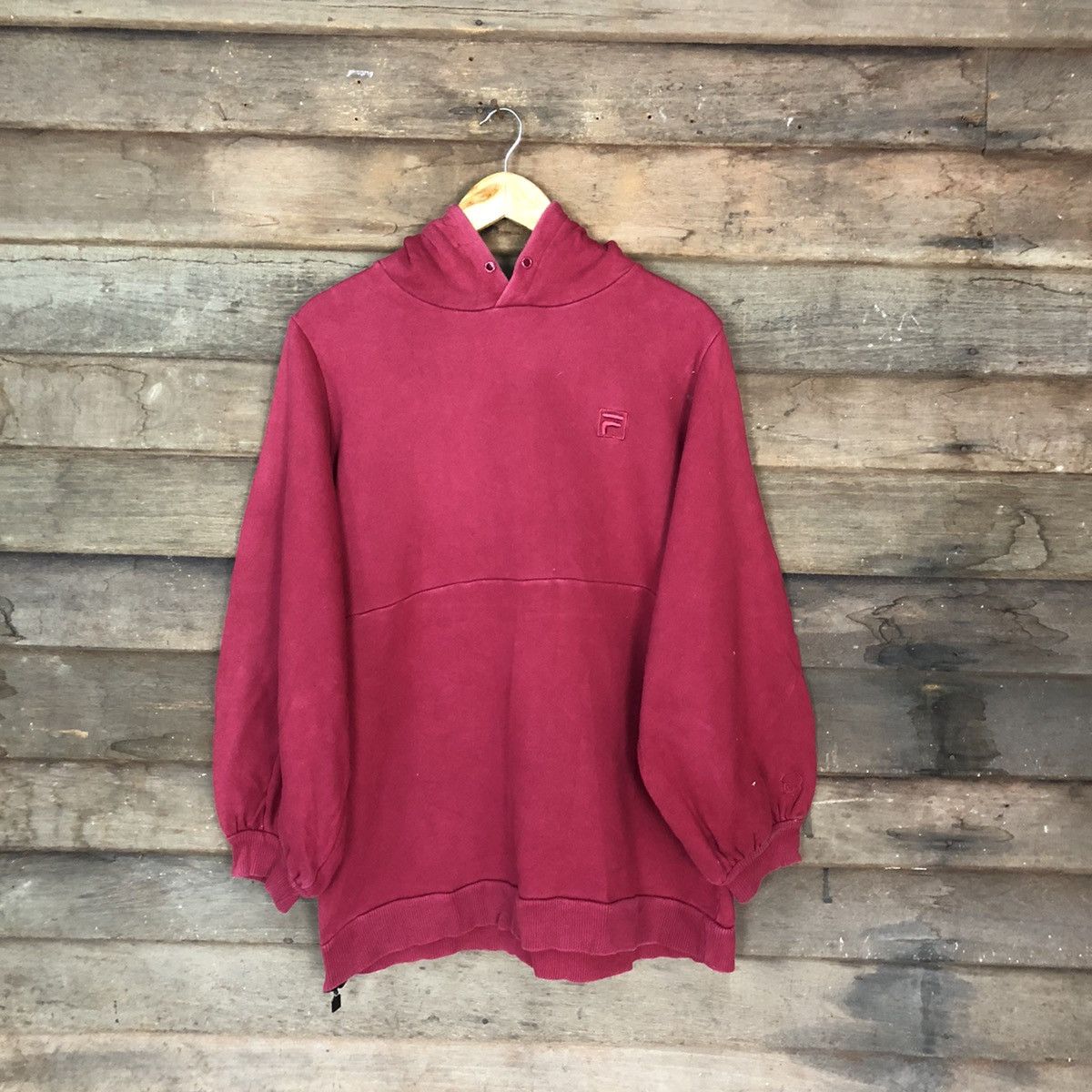 Fila Fila vintage Maroon Hoodie sweatshirt #3895 Size US L / EU 52-54 / 3 - 3 Thumbnail