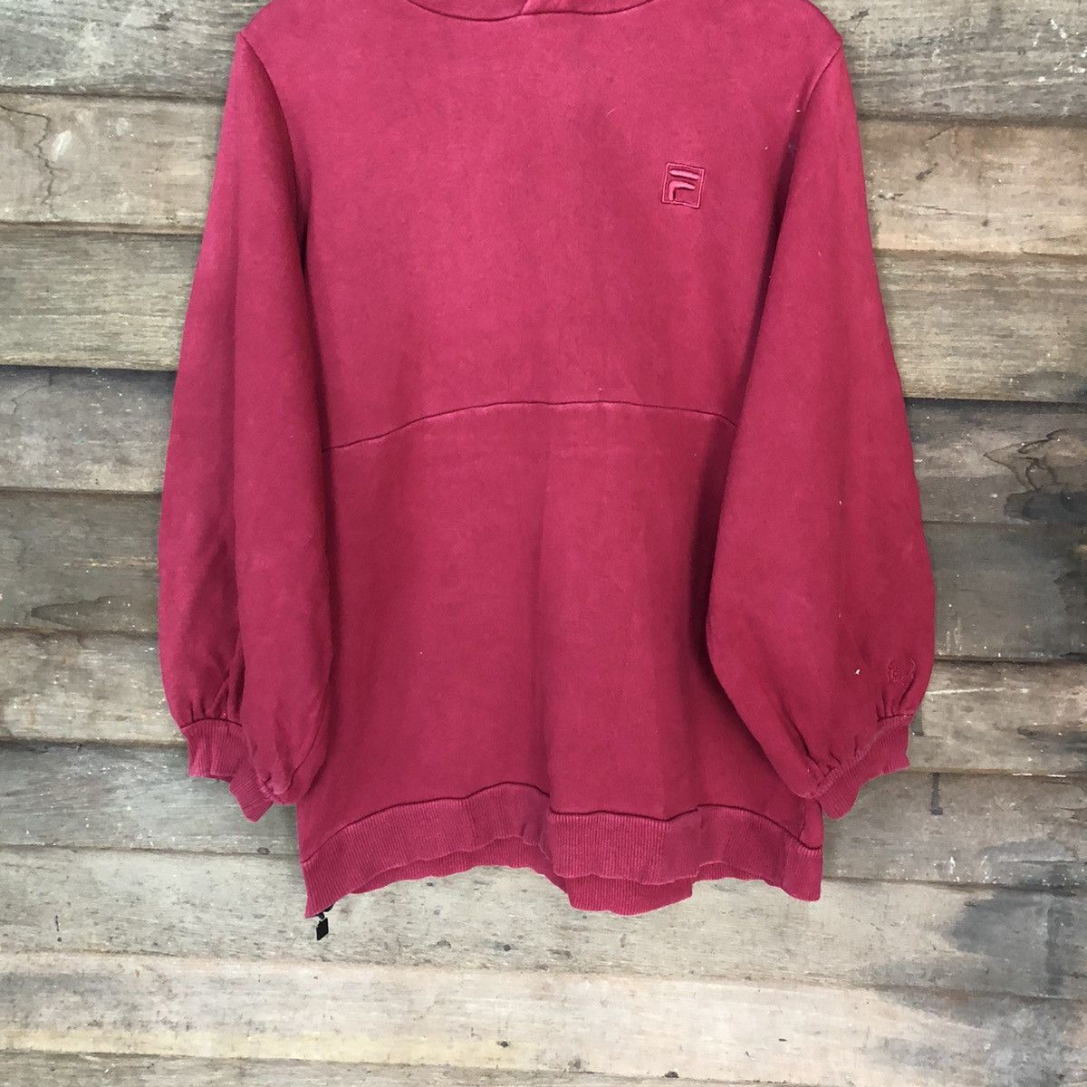 Fila Fila vintage Maroon Hoodie sweatshirt #3895 Size US L / EU 52-54 / 3 - 5 Thumbnail