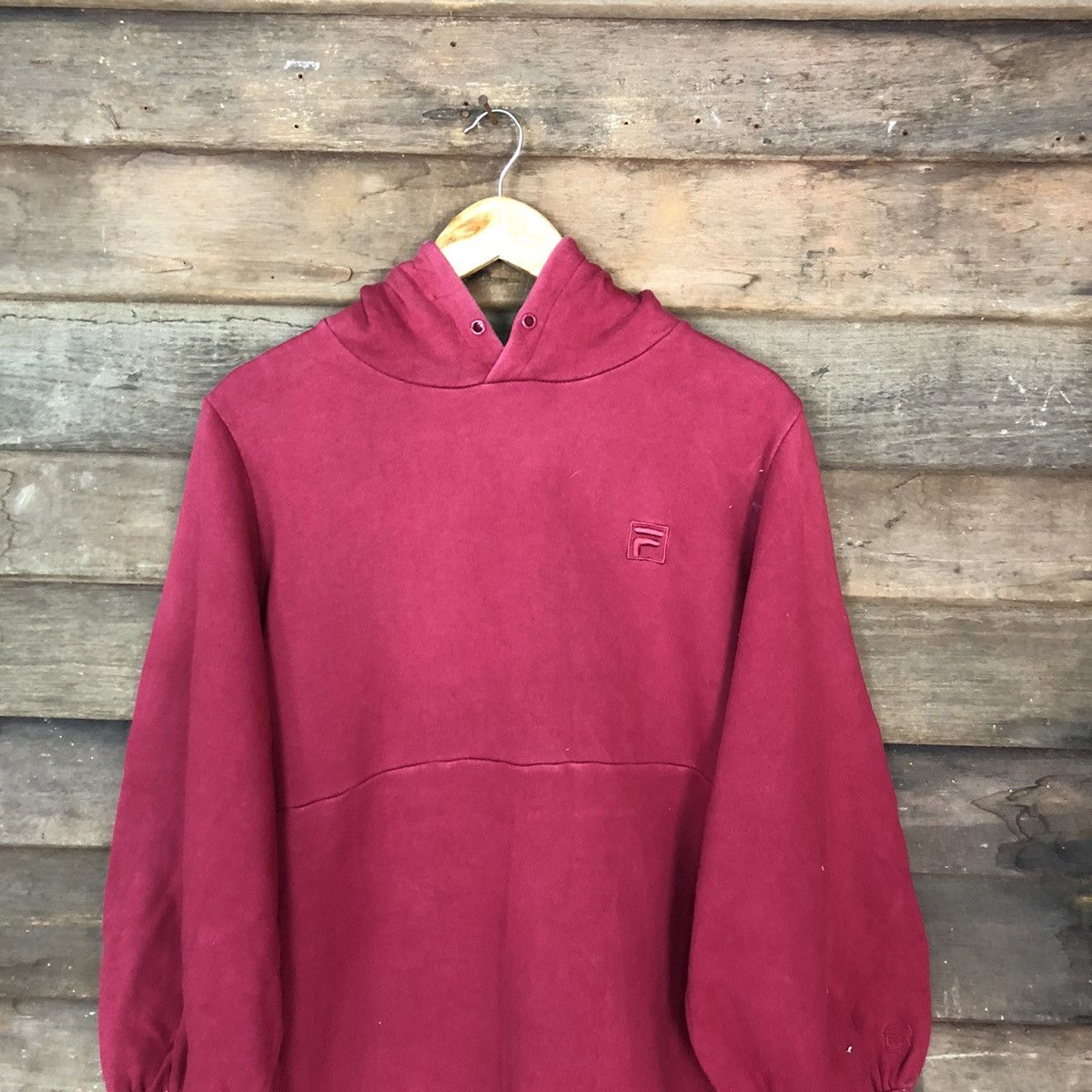 Fila Fila vintage Maroon Hoodie sweatshirt #3895 Size US L / EU 52-54 / 3 - 4 Thumbnail