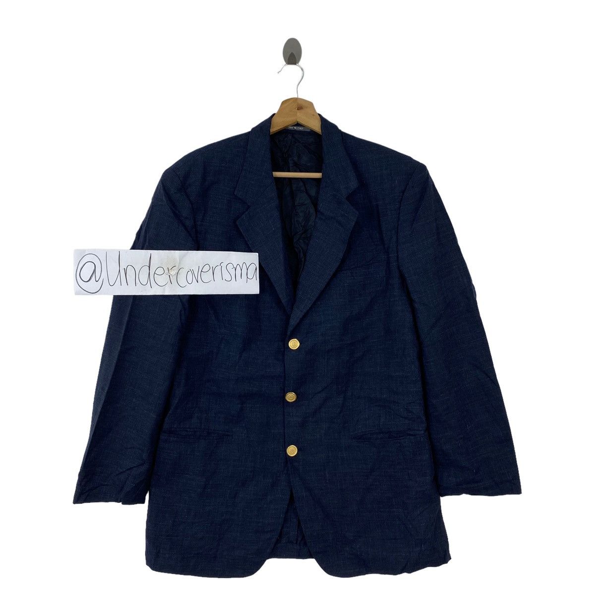 Vintage MAC RENZI Italian Brand Blue Blazer Coat Size US M / EU 48-50 / 2 - 1 Thumbnail
