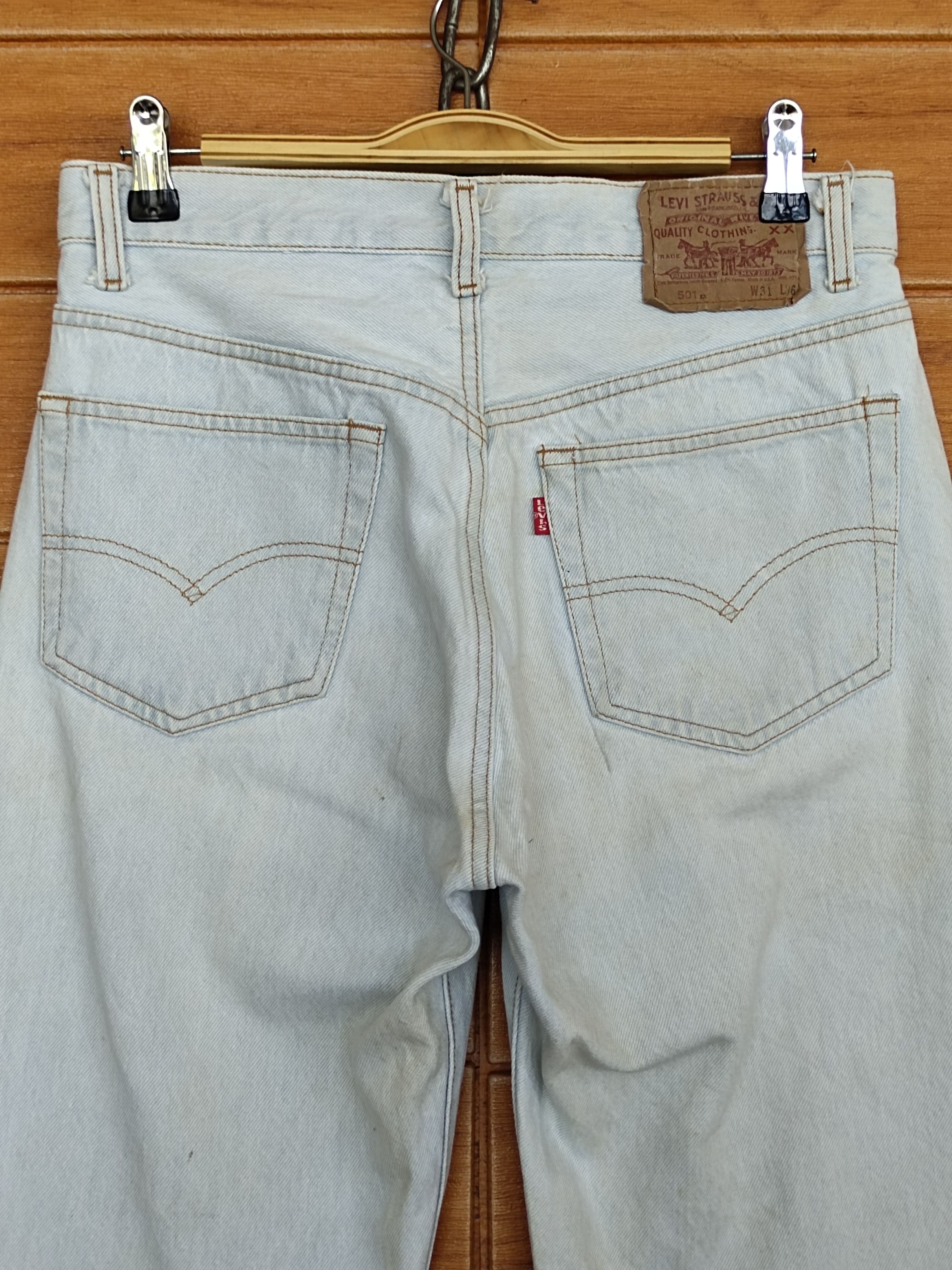 Levi's Vintage 90s Levi's 501xx Made In Usa Light Wash Denim Jeans Size US 30 / EU 46 - 8 Thumbnail