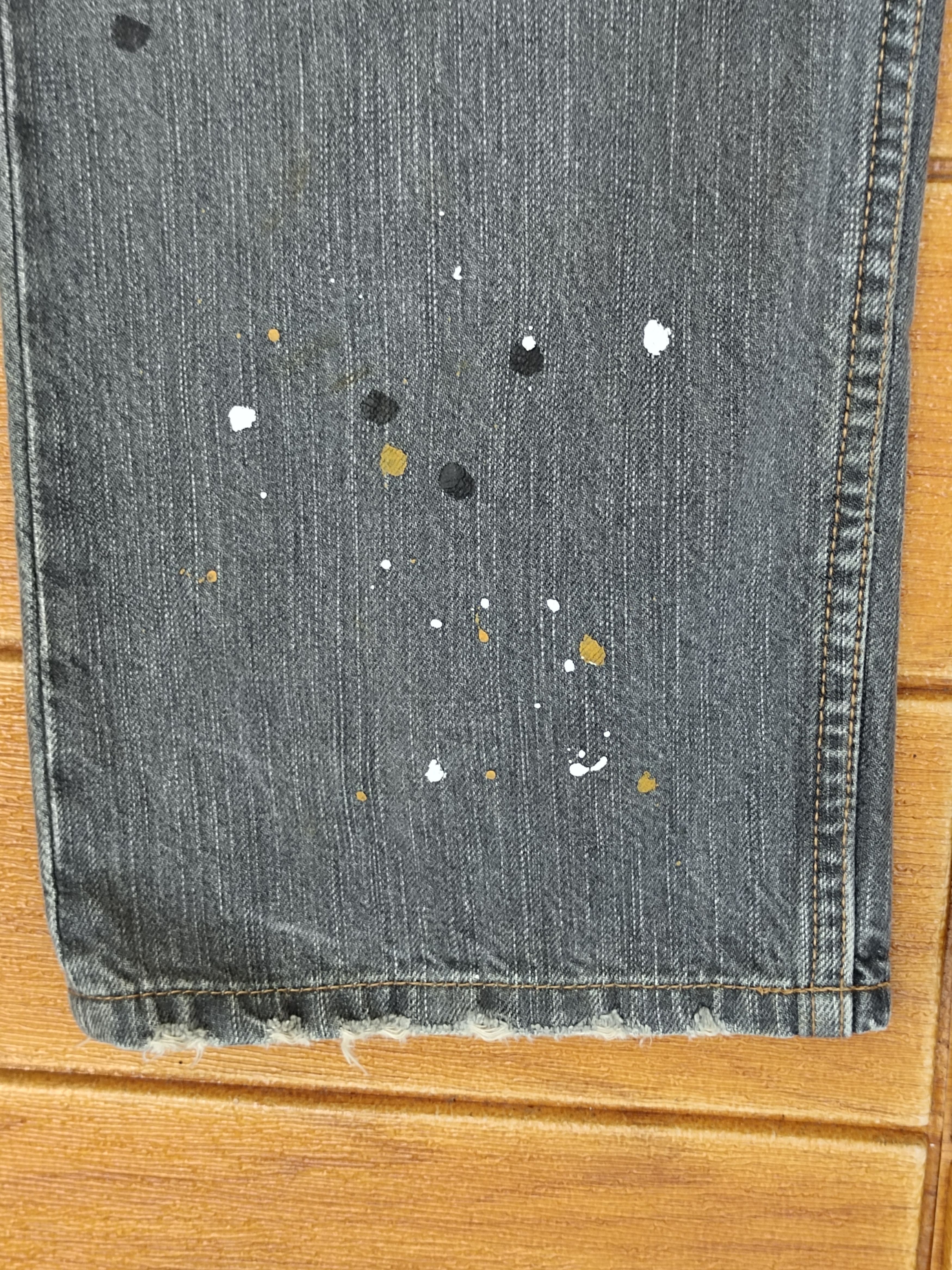 Hysteric Glamour Vintage RATTLE TRAP Painted Splash Distressed Denim Jeans Size US 34 / EU 50 - 15 Thumbnail
