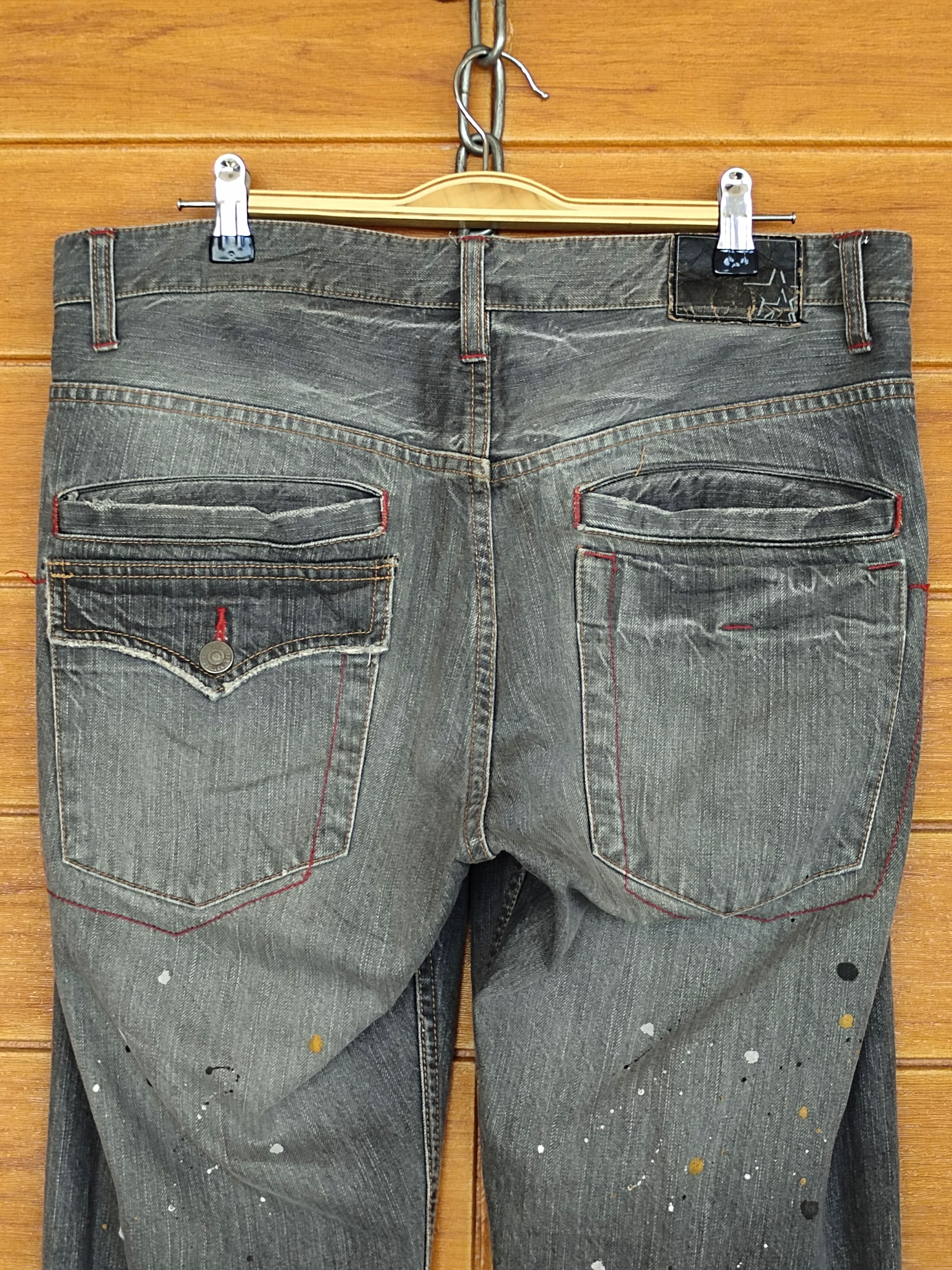 Hysteric Glamour Vintage RATTLE TRAP Painted Splash Distressed Denim Jeans Size US 34 / EU 50 - 17 Thumbnail