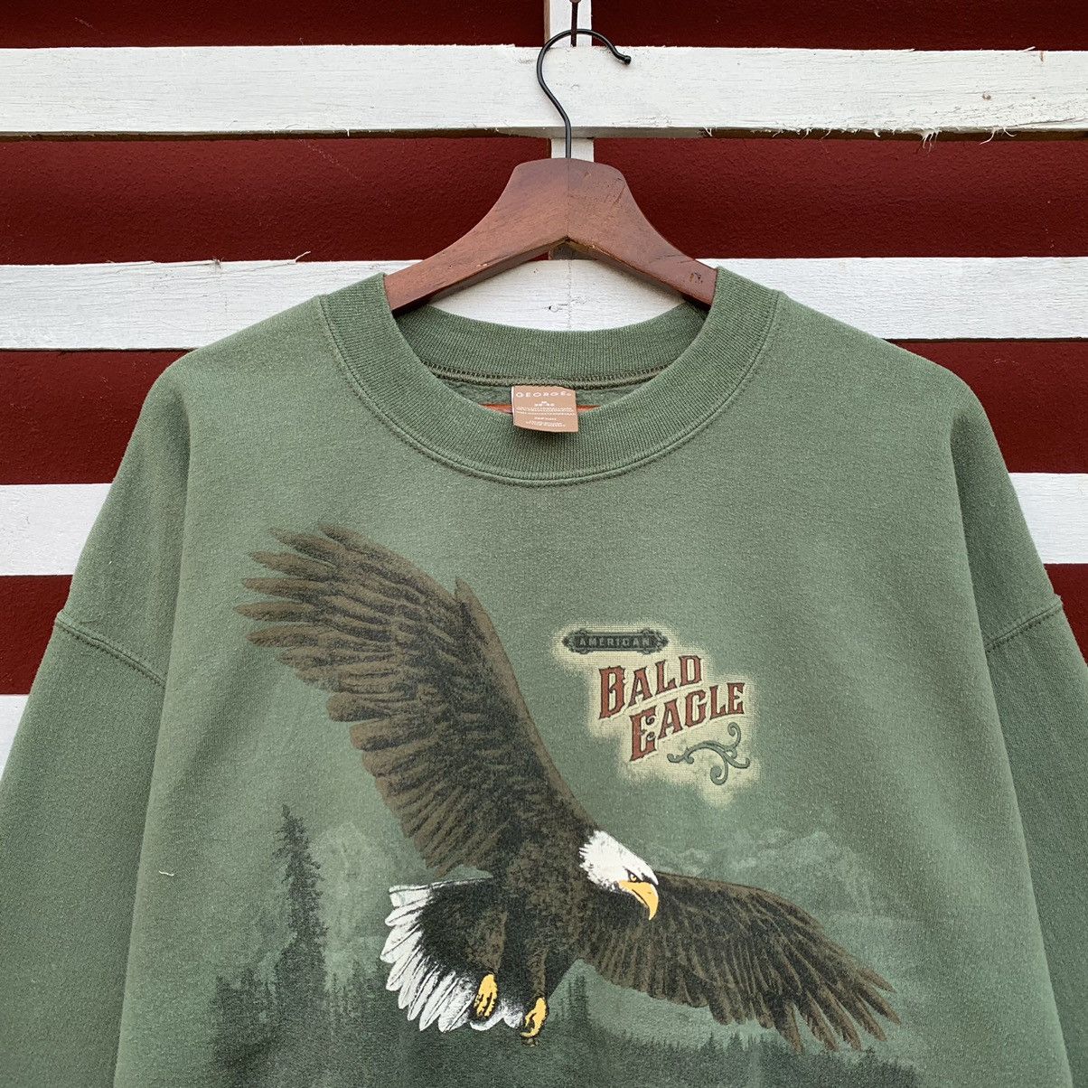 Other Vintage George American Bald Eagle Sweatshirt Size US L / EU 52-54 / 3 - 3 Thumbnail