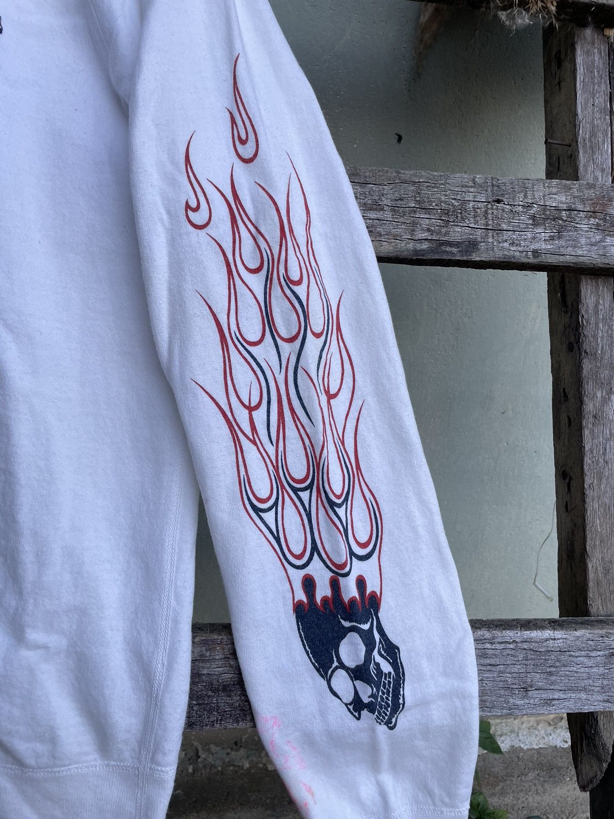 Indian Motorcycle × Toyo Enterprises 💥Vintage Indian Motorcycle Skull Fire Design Long Sleeve Size US M / EU 48-50 / 2 - 4 Thumbnail