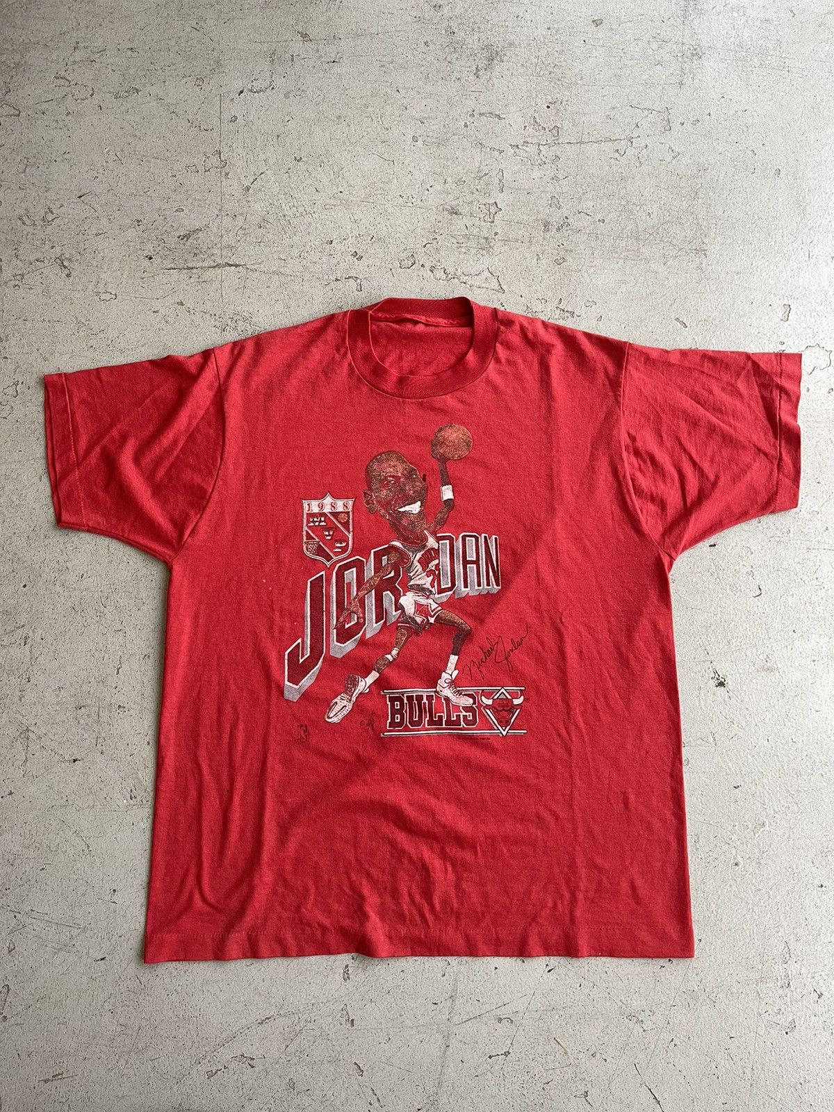 Vintage 1988 Chicago Bulls Jordan MJ Big Head T-shirt