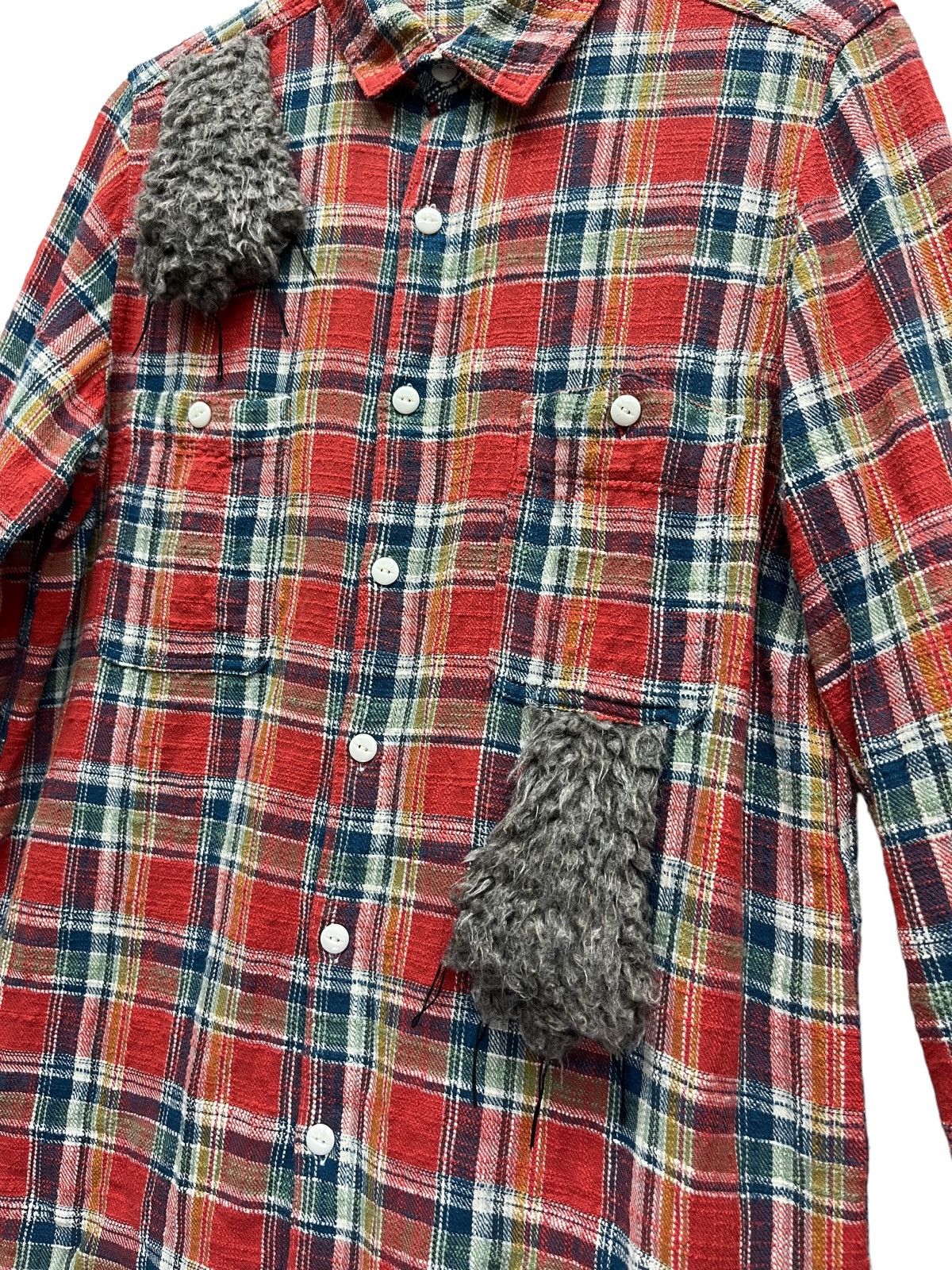 Issey Miyake 💥NE-NET ISSEY MIYAKE 3D Hairy Bear Hands Checked Flannel Size US S / EU 44-46 / 1 - 3 Thumbnail