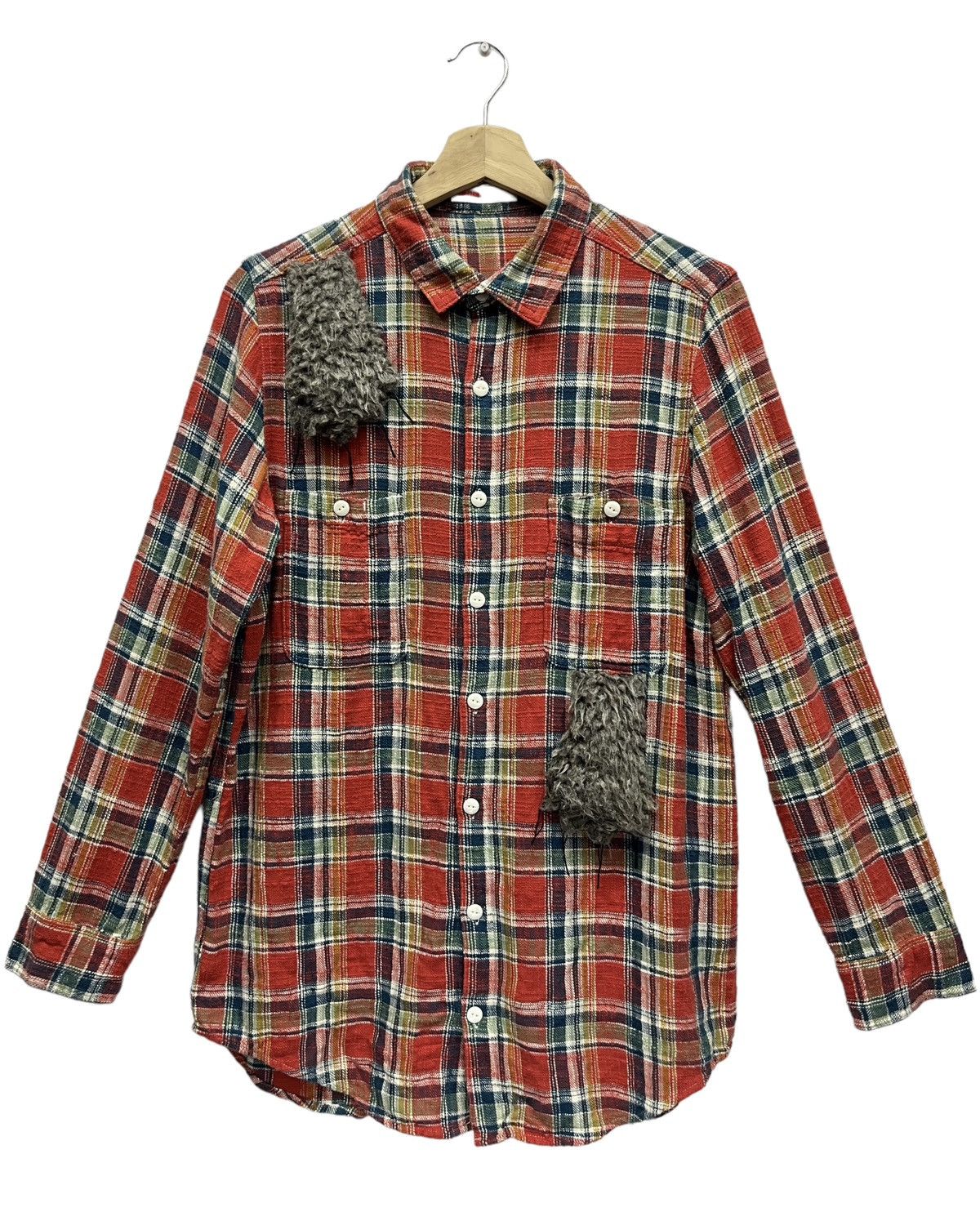 Issey Miyake 💥NE-NET ISSEY MIYAKE 3D Hairy Bear Hands Checked Flannel Size US S / EU 44-46 / 1 - 4 Thumbnail