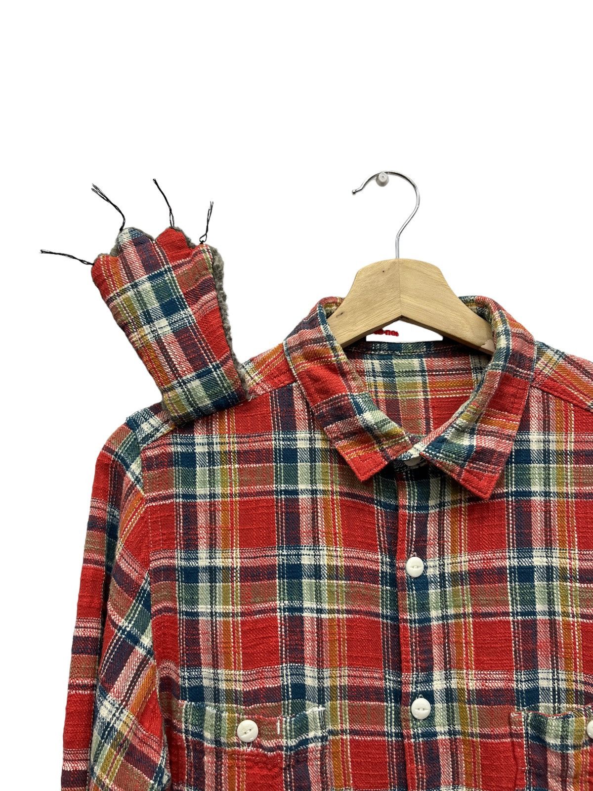 Issey Miyake 💥NE-NET ISSEY MIYAKE 3D Hairy Bear Hands Checked Flannel Size US S / EU 44-46 / 1 - 1 Thumbnail