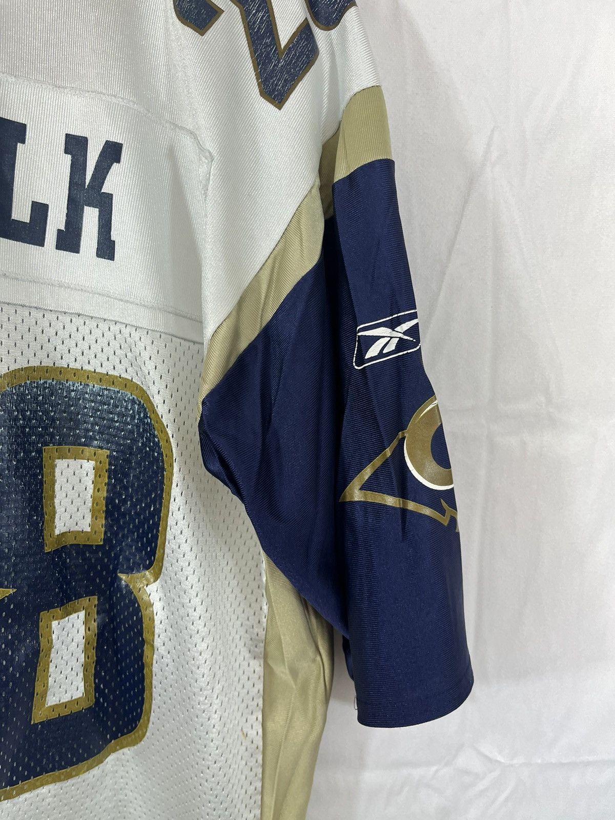 Reebok St Louis Rams Marshall Faulk Distressed Faded NFL Jersey Size US L / EU 52-54 / 3 - 14 Thumbnail