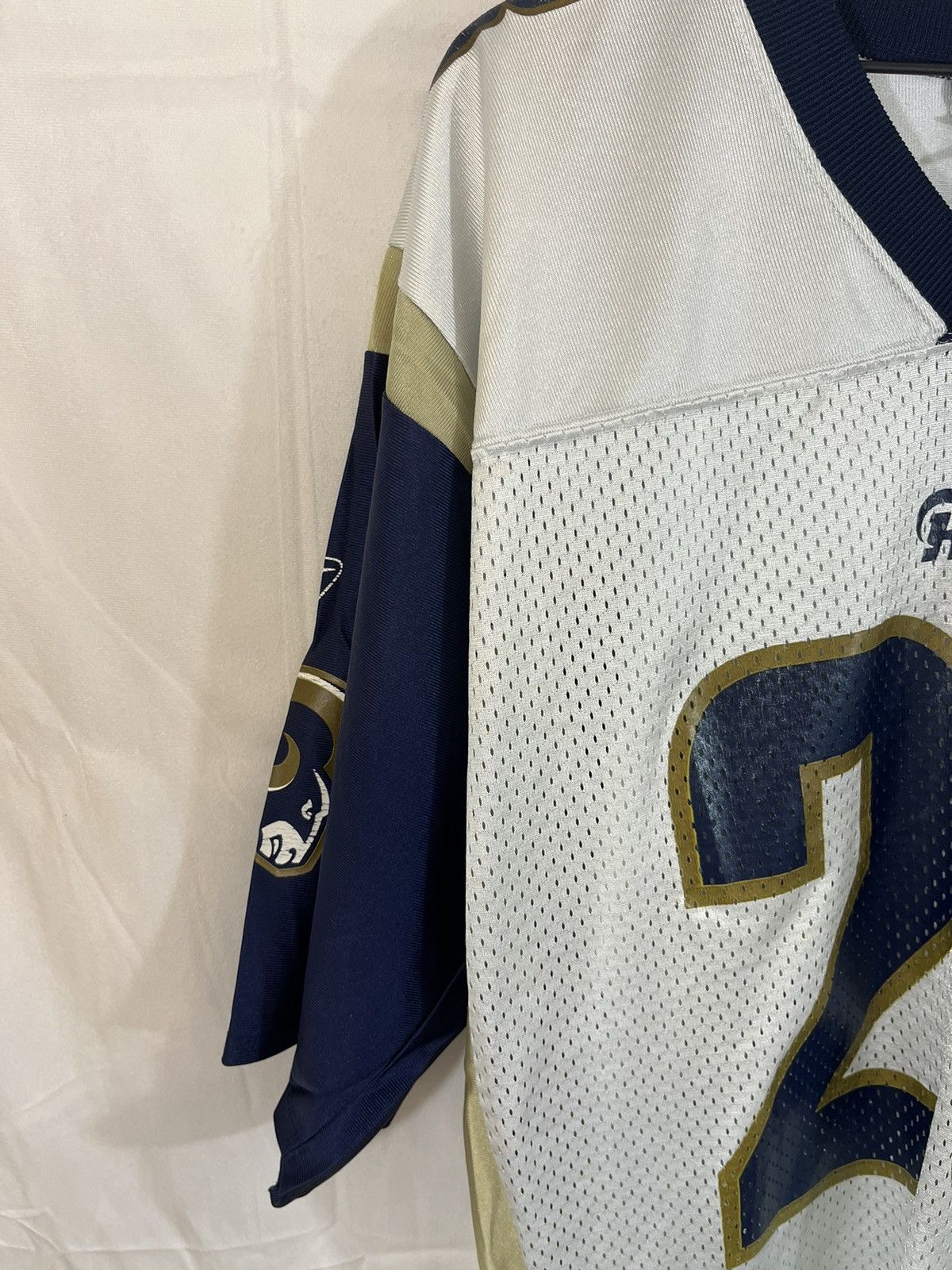 Reebok St Louis Rams Marshall Faulk Distressed Faded NFL Jersey Size US L / EU 52-54 / 3 - 6 Thumbnail