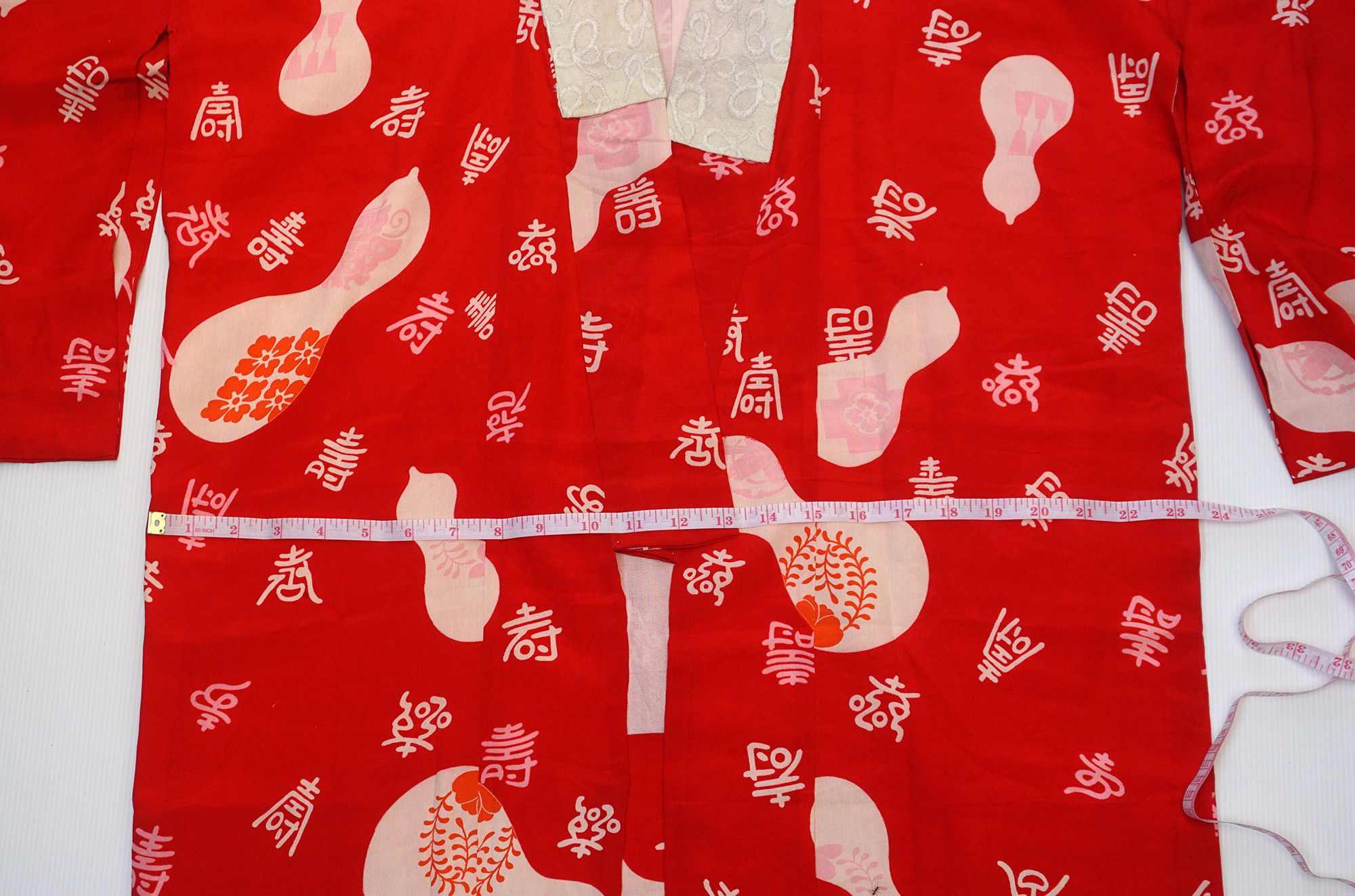 Japanese Brand × Vintage Bright Red Long KIMONO Size XL / US 12-14 / IT 48-50 - 6 Thumbnail