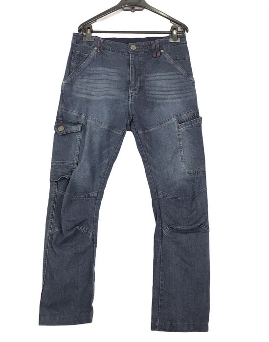 Distressed Denim Fieldcore Denim Reinforced Seat & Knees Casual Cargo ...