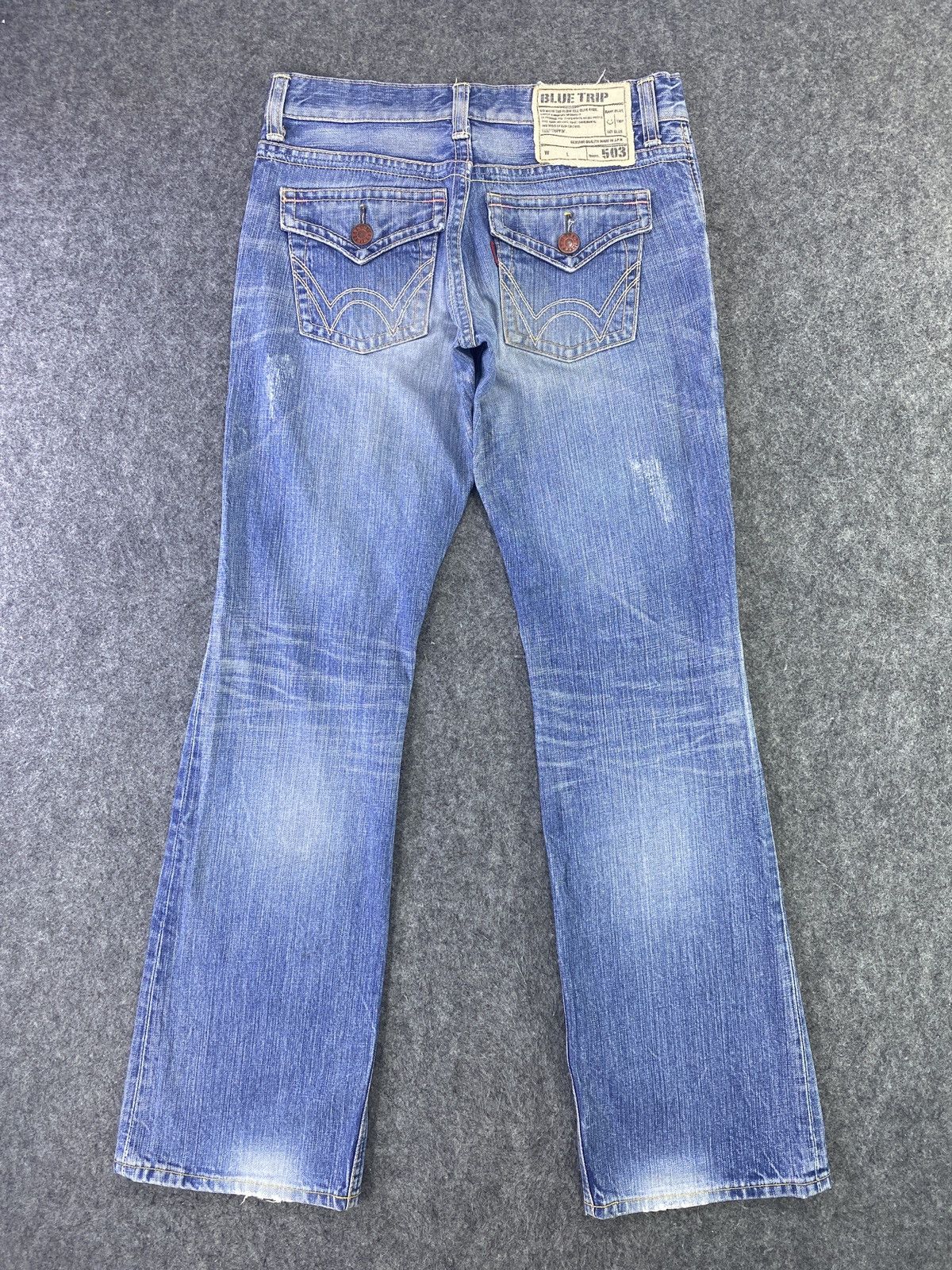Edwin EDWIN 503 BLUE TRIP DISTRESS WASH DENIM - J783 Size 32" / US 10 / IT 46 - 2 Thumbnail