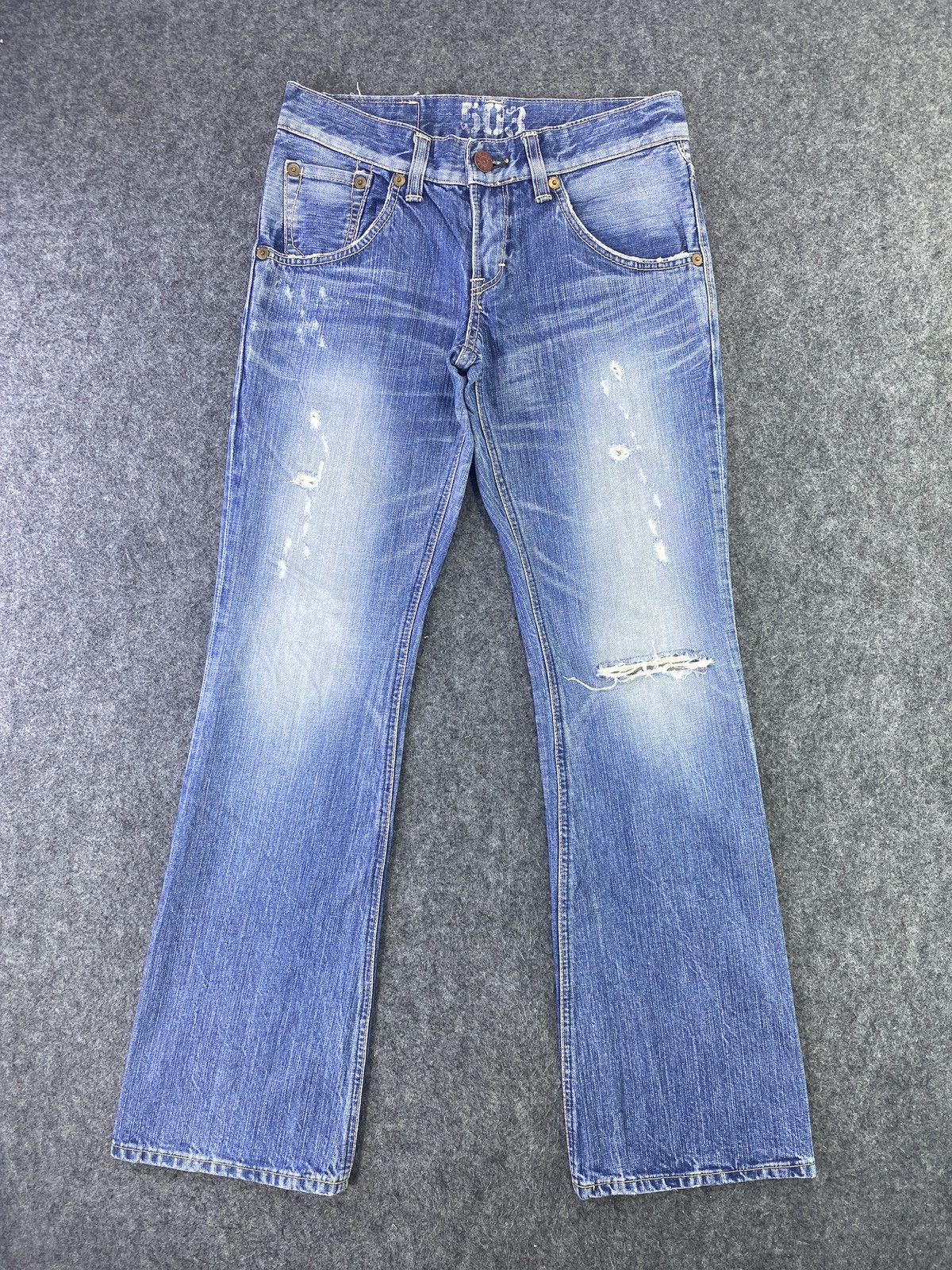 Edwin EDWIN 503 BLUE TRIP DISTRESS WASH DENIM - J783 Size 32" / US 10 / IT 46 - 1 Thumbnail