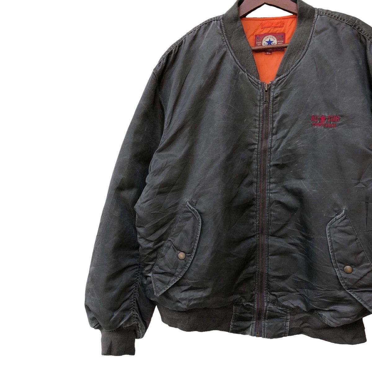 Converse 📣VINTAGE CONVERSE BOMBER FLIGHT JACKET Size US XL / EU 56 / 4 - 3 Thumbnail