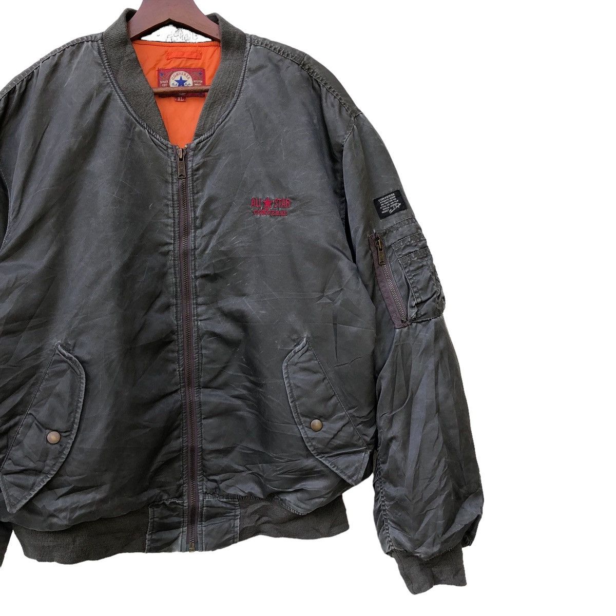 Converse 📣VINTAGE CONVERSE BOMBER FLIGHT JACKET Size US XL / EU 56 / 4 - 4 Thumbnail