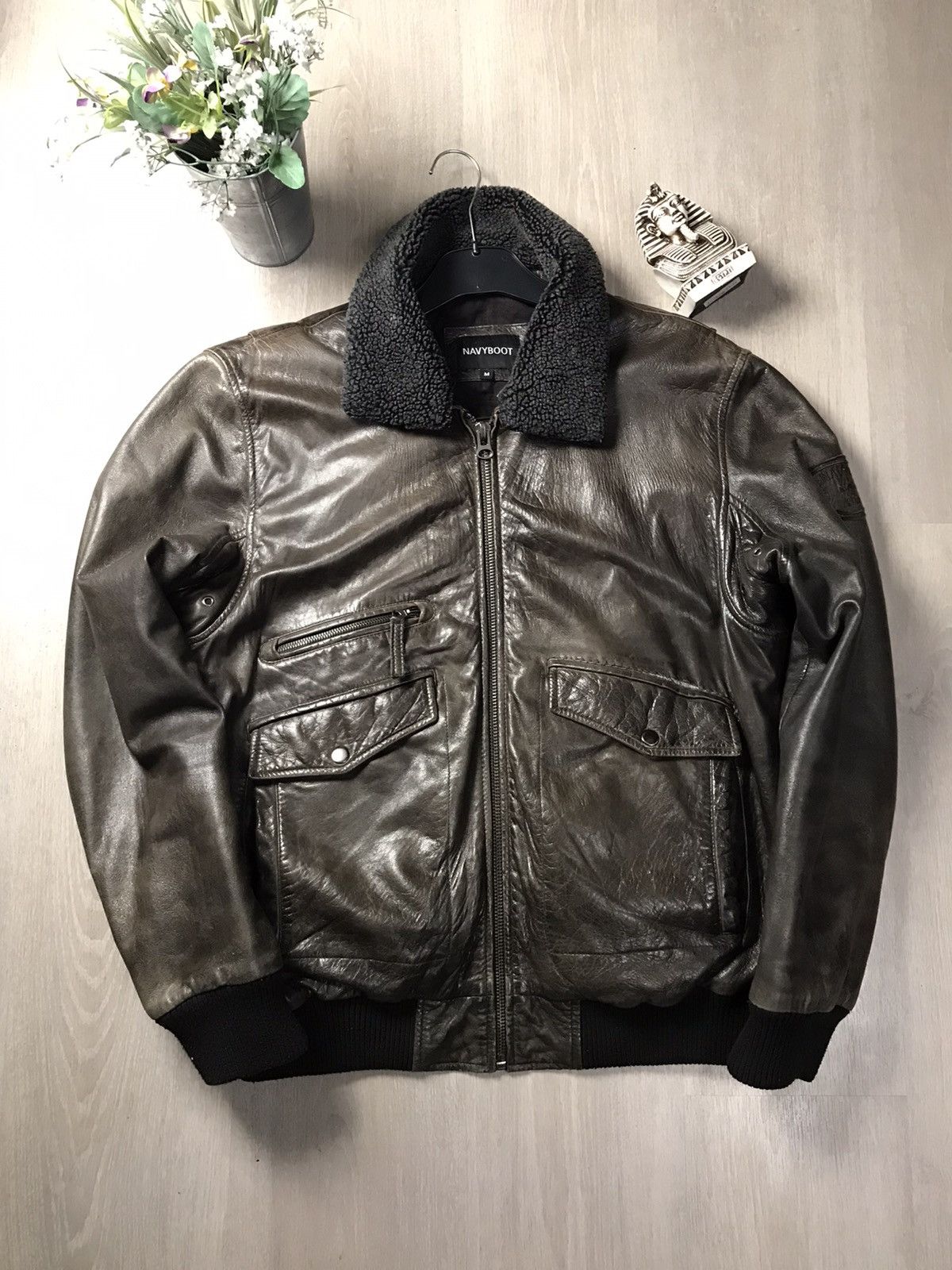 Genuine Leather Navyboot Brown Leather jacket size M Size US M / EU 48-50 / 2 - 1 Thumbnail