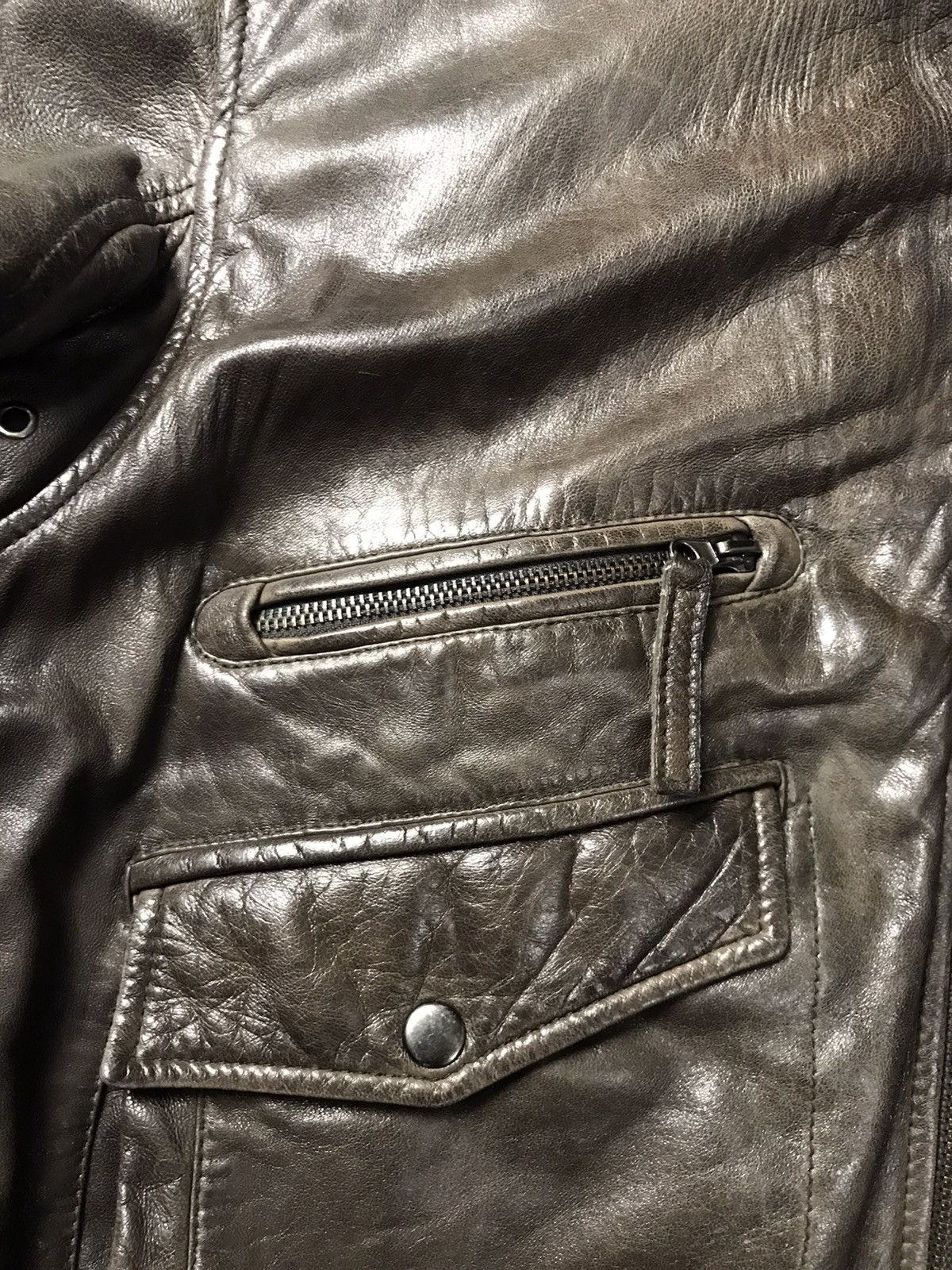 Genuine Leather Navyboot Brown Leather jacket size M Size US M / EU 48-50 / 2 - 6 Thumbnail