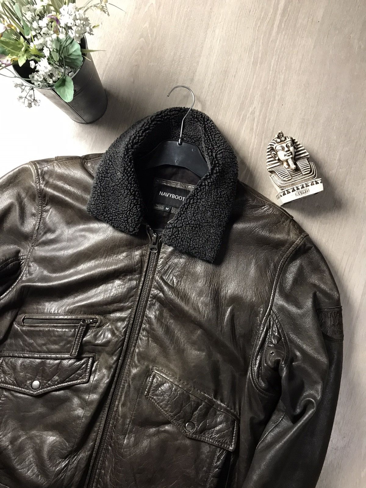 Genuine Leather Navyboot Brown Leather jacket size M Size US M / EU 48-50 / 2 - 2 Thumbnail