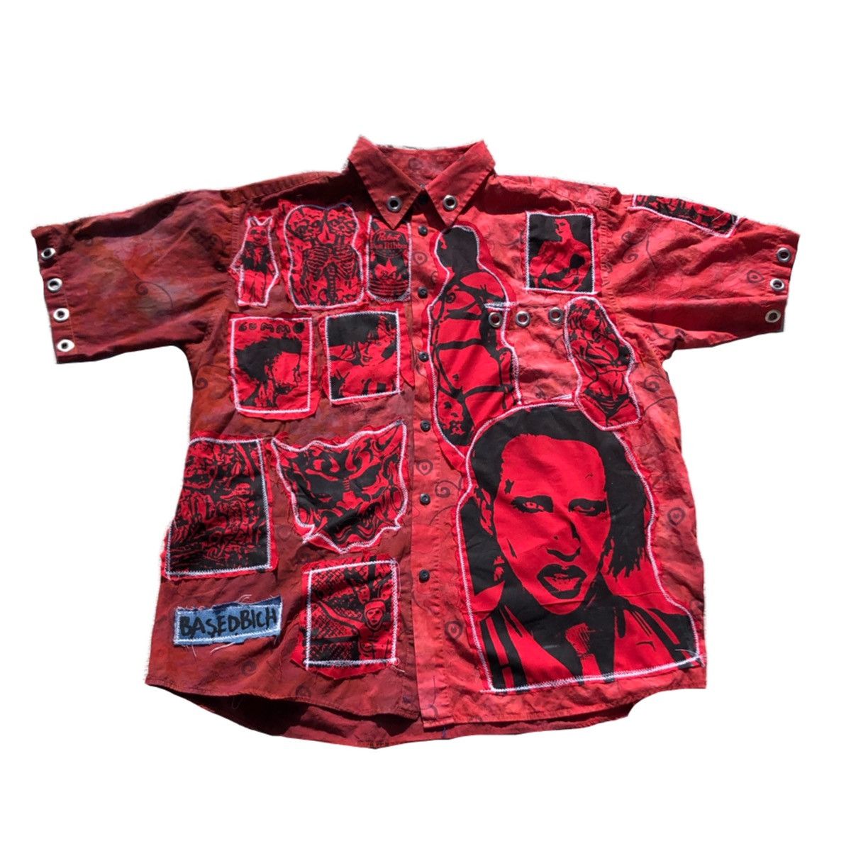 Japanese Brand Basedbich 1 of 1 Hawaiian shirt with patches Size US XXL / EU 58 / 5 - 1 Thumbnail