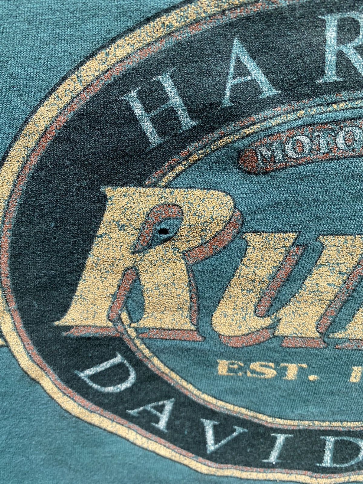 Harley Davidson × Vintage Vintage Thrashed Holstein’s Harley-Davidson T-shirt Size US XL / EU 56 / 4 - 5 Thumbnail