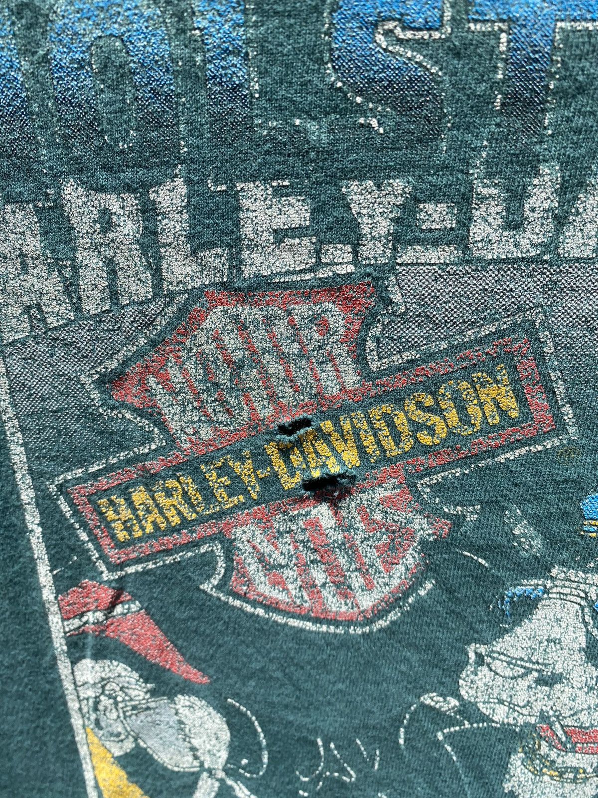 Harley Davidson × Vintage Vintage Thrashed Holstein’s Harley-Davidson T-shirt Size US XL / EU 56 / 4 - 15 Thumbnail