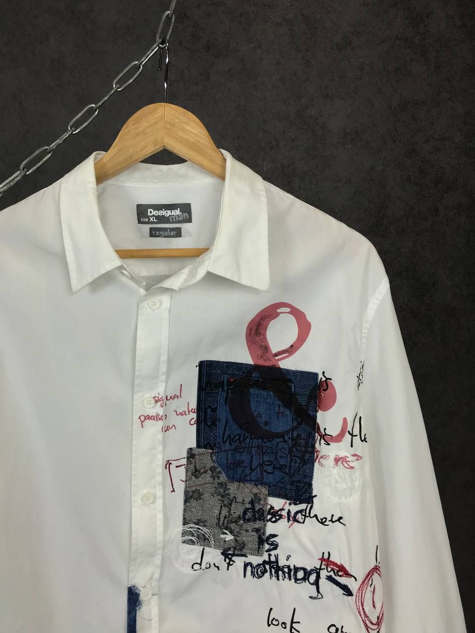 Designer Desigual luxury crazy designer art shirt Size US XL / EU 56 / 4 - 2 Thumbnail