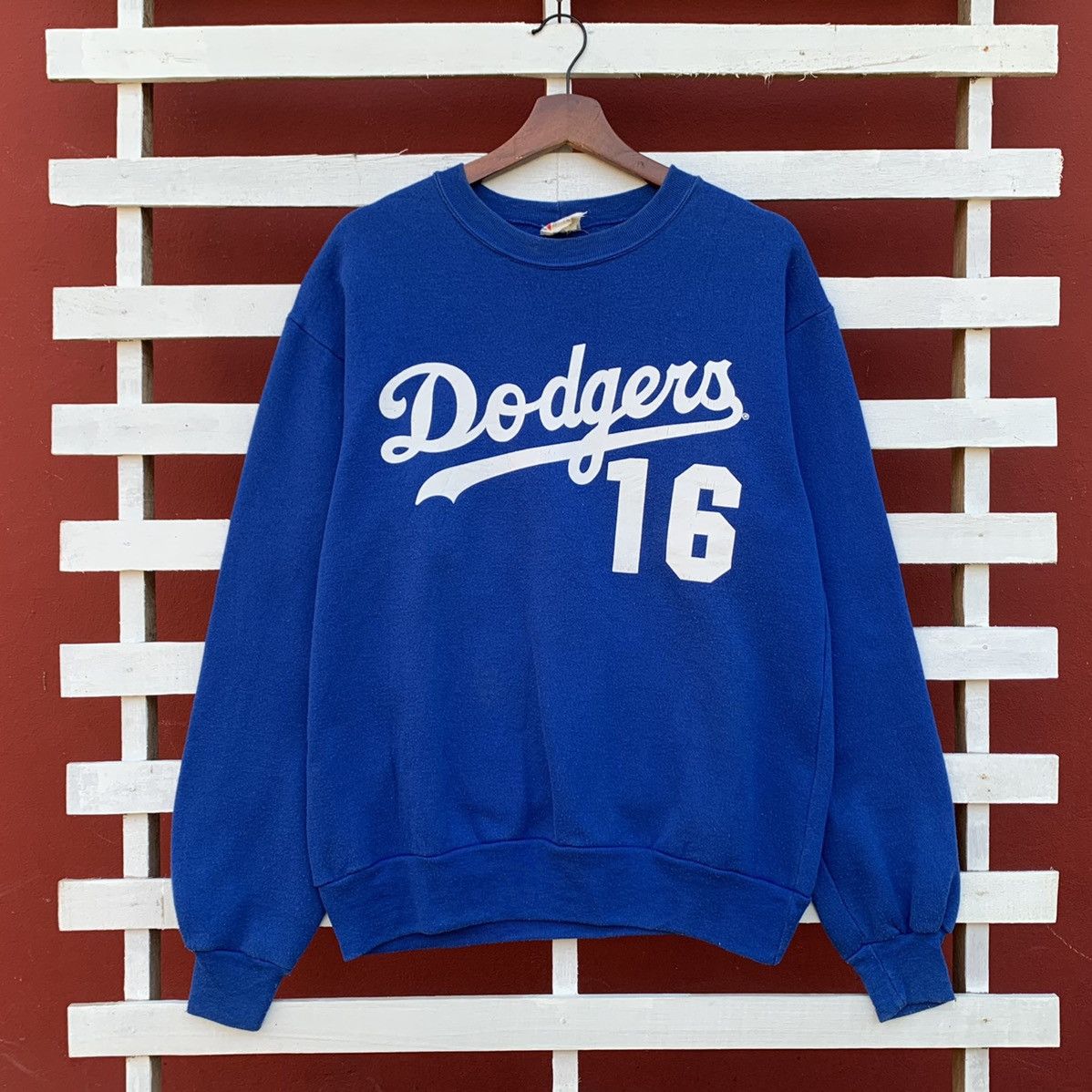 MLB Vintage 90s MLB Dodgers Nomo 16 Sweatshirt Size US M / EU 48-50 / 2 - 1 Thumbnail