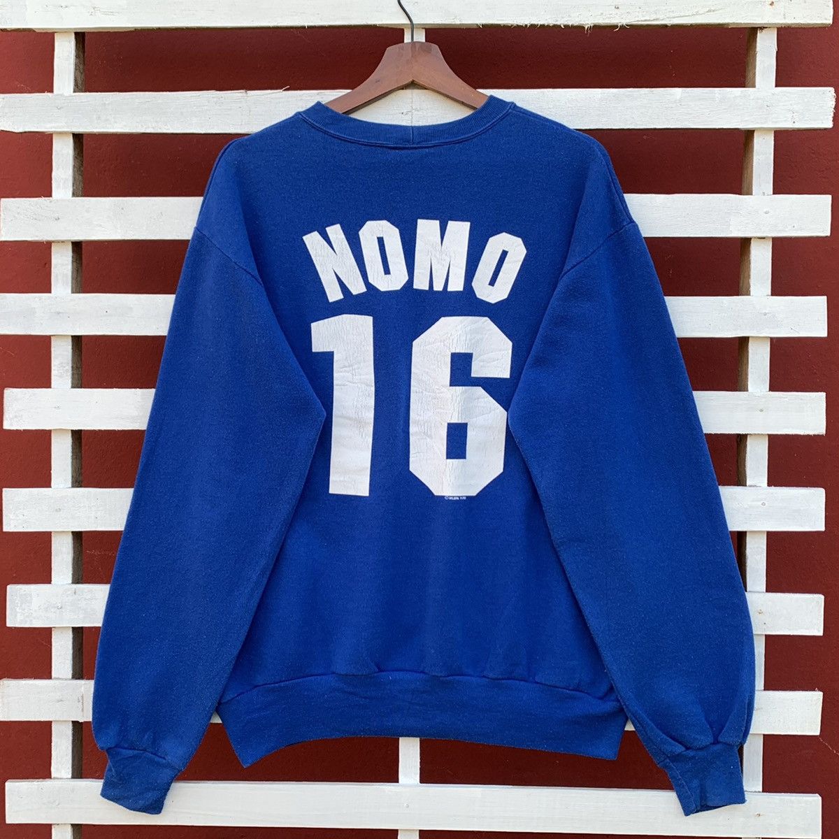 MLB Vintage 90s MLB Dodgers Nomo 16 Sweatshirt Size US M / EU 48-50 / 2 - 2 Thumbnail