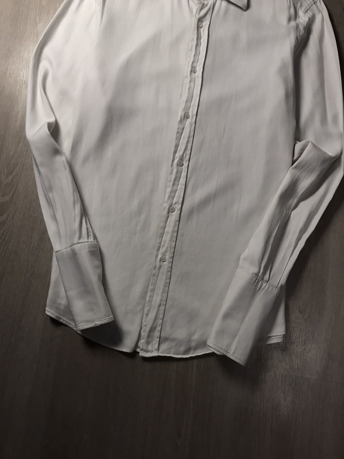 Gucci Vintage Gucci White shirt bottom up Size US L / EU 52-54 / 3 - 3 Thumbnail