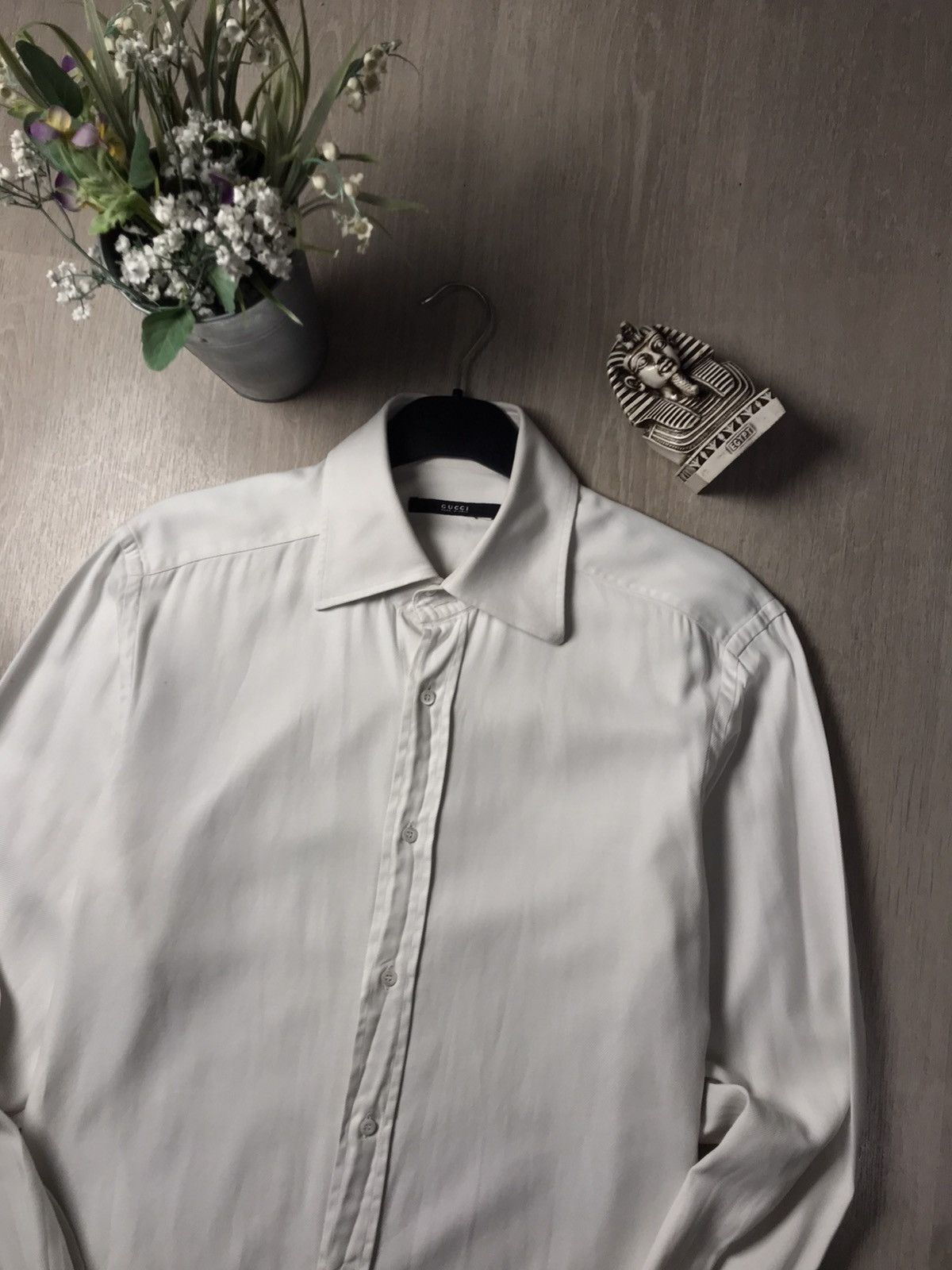 Gucci Vintage Gucci White shirt bottom up Size US L / EU 52-54 / 3 - 2 Thumbnail