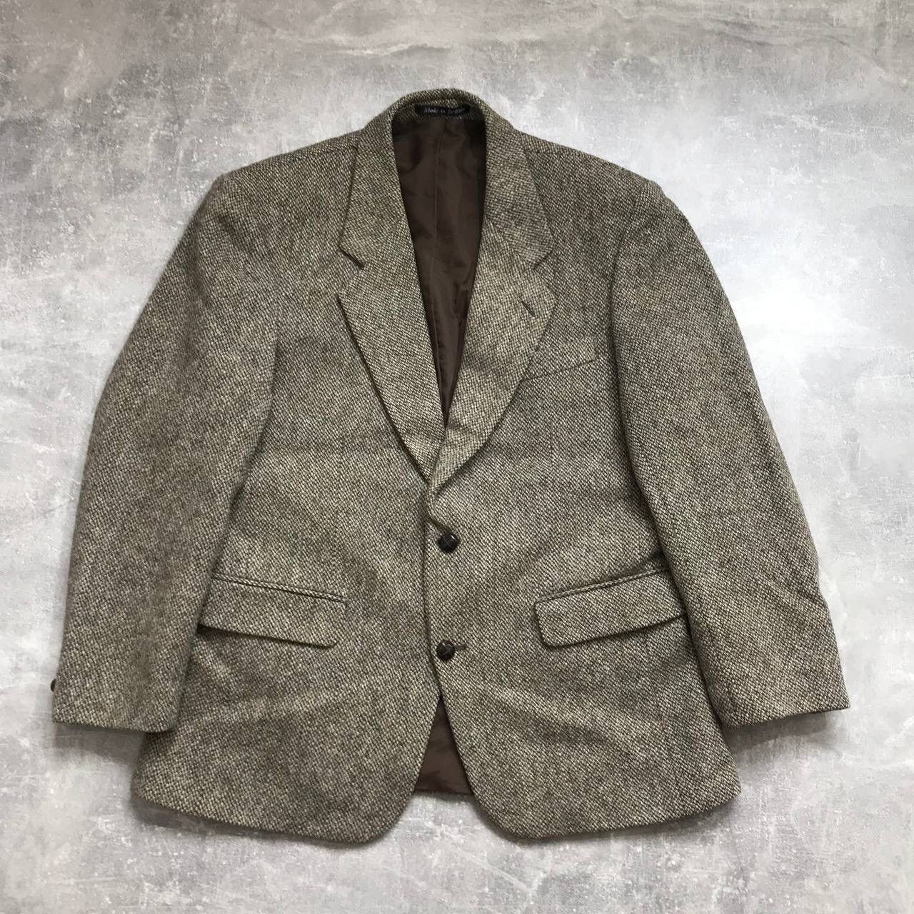 Harris Tweed blazer vintage UK Britain coat jacket British