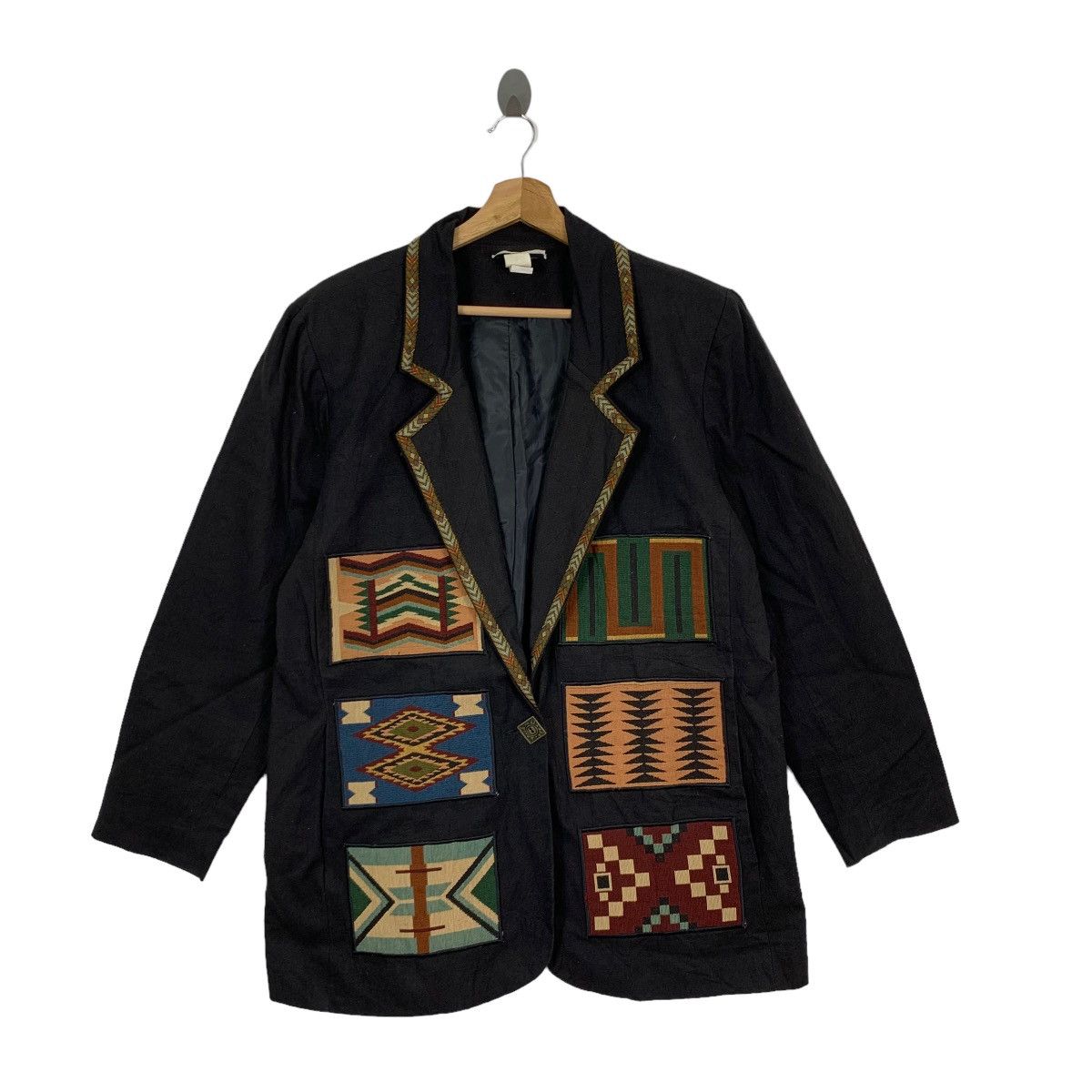 Vintage Vintage Stephanie Thomas Sport Art Button Jacket Size US L / EU 52-54 / 3 - 1 Thumbnail