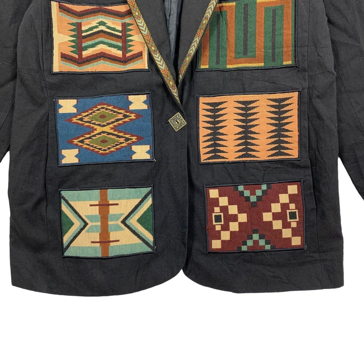 Vintage Vintage Stephanie Thomas Sport Art Button Jacket Size US L / EU 52-54 / 3 - 3 Thumbnail