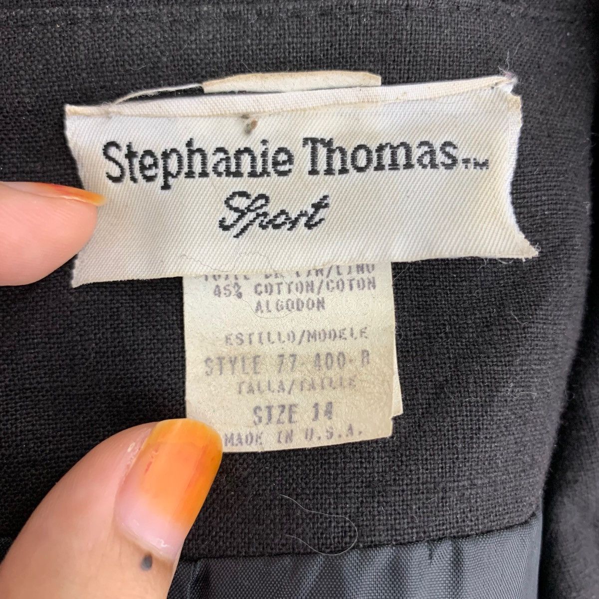 Vintage Vintage Stephanie Thomas Sport Art Button Jacket Size US L / EU 52-54 / 3 - 5 Thumbnail