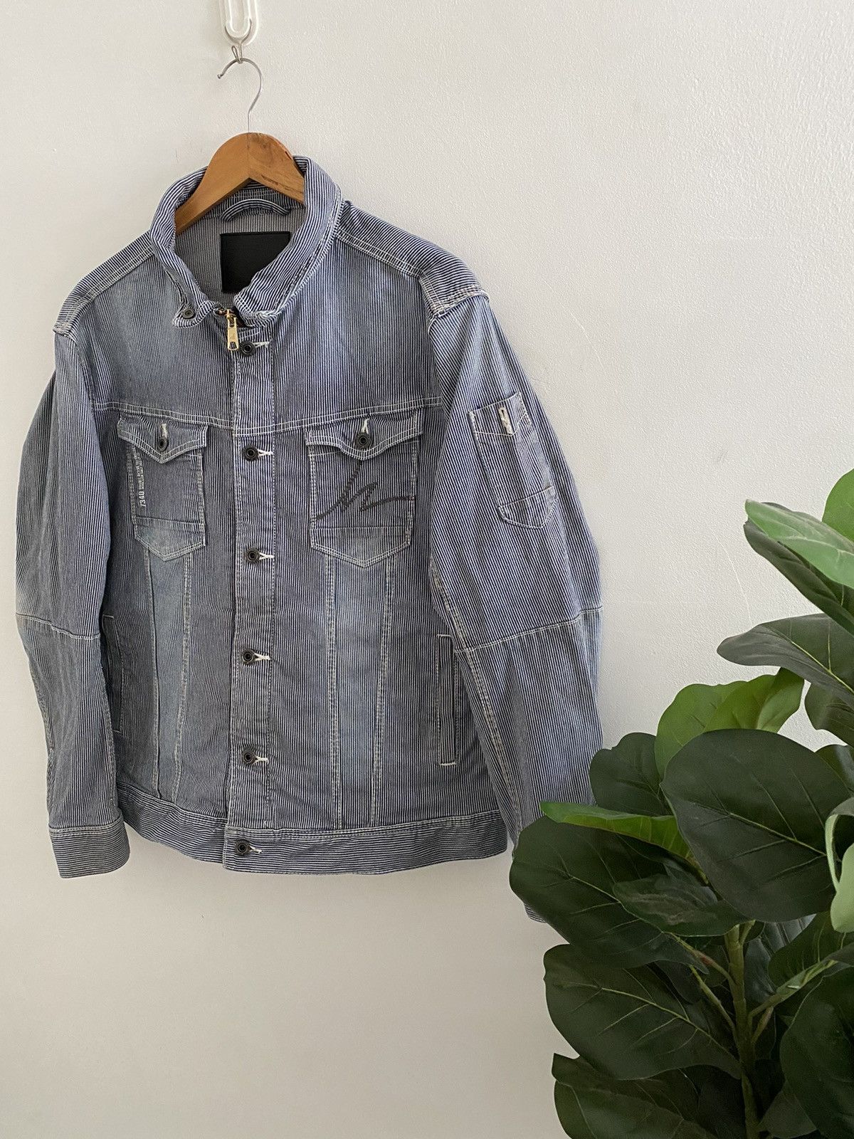 Hysteric Glamour × Japanese Brand × Tornado Mart Vintage IZ FRONTIER CHORE Jacket striped Design Size US L / EU 52-54 / 3 - 3 Thumbnail