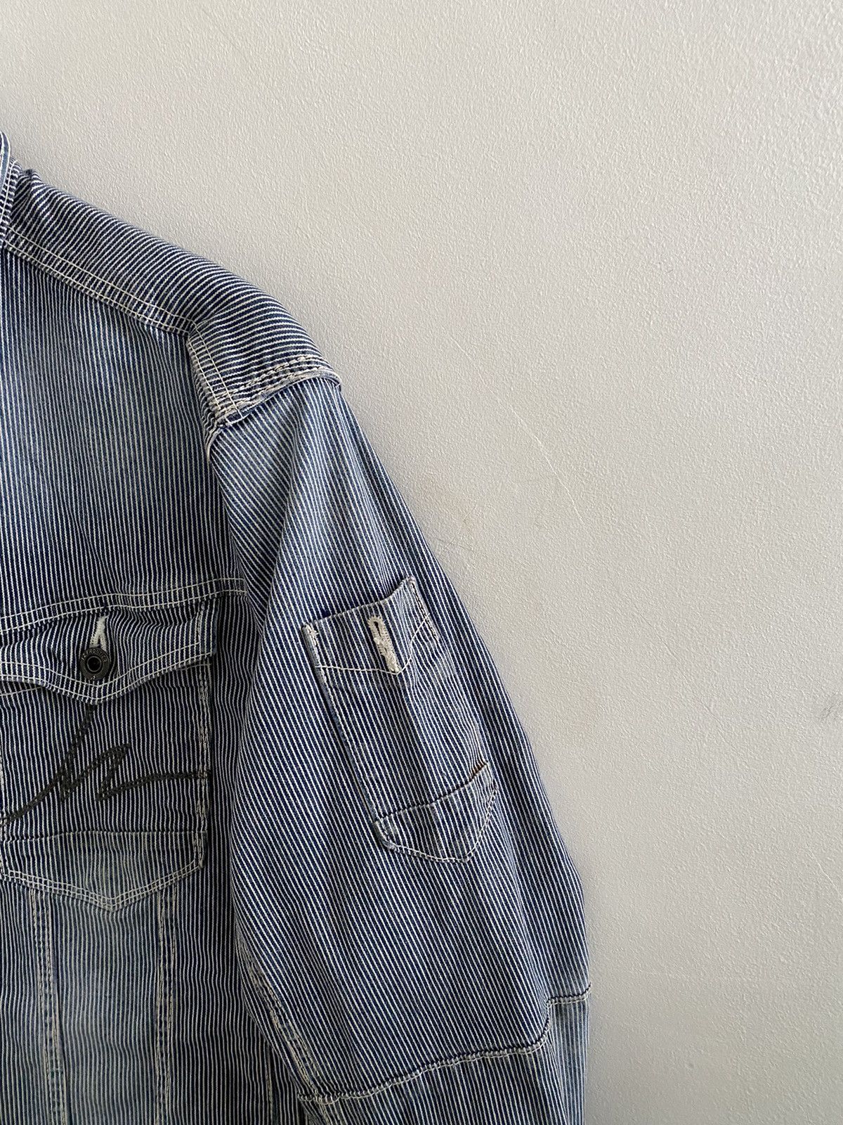 Hysteric Glamour × Japanese Brand × Tornado Mart Vintage IZ FRONTIER CHORE Jacket striped Design Size US L / EU 52-54 / 3 - 4 Thumbnail