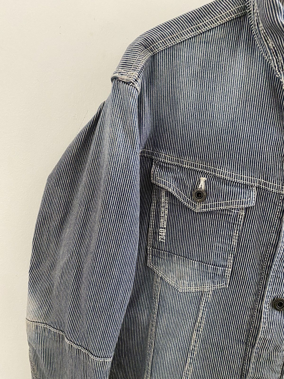 Hysteric Glamour × Japanese Brand × Tornado Mart Vintage IZ FRONTIER CHORE Jacket striped Design Size US L / EU 52-54 / 3 - 6 Thumbnail