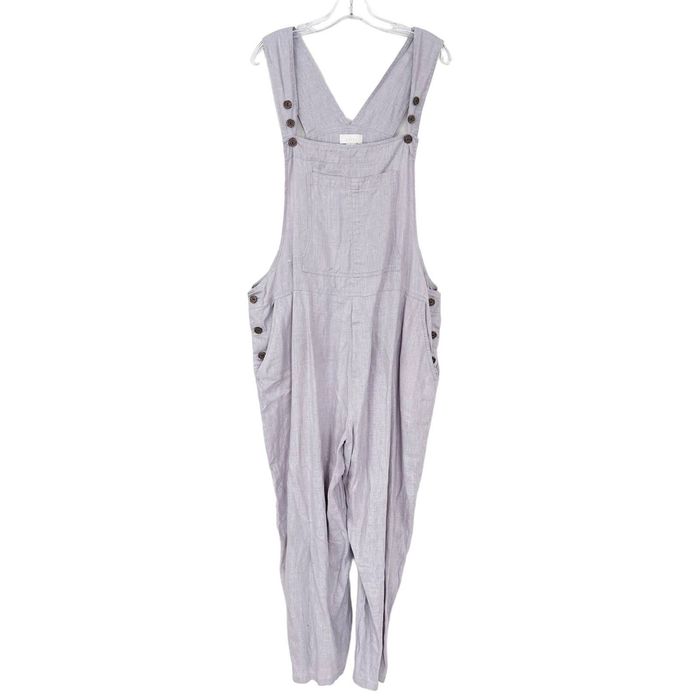 Other J. Jill 100% Linen Pale Purple Overall Jumpsuit Sz XL | Grailed